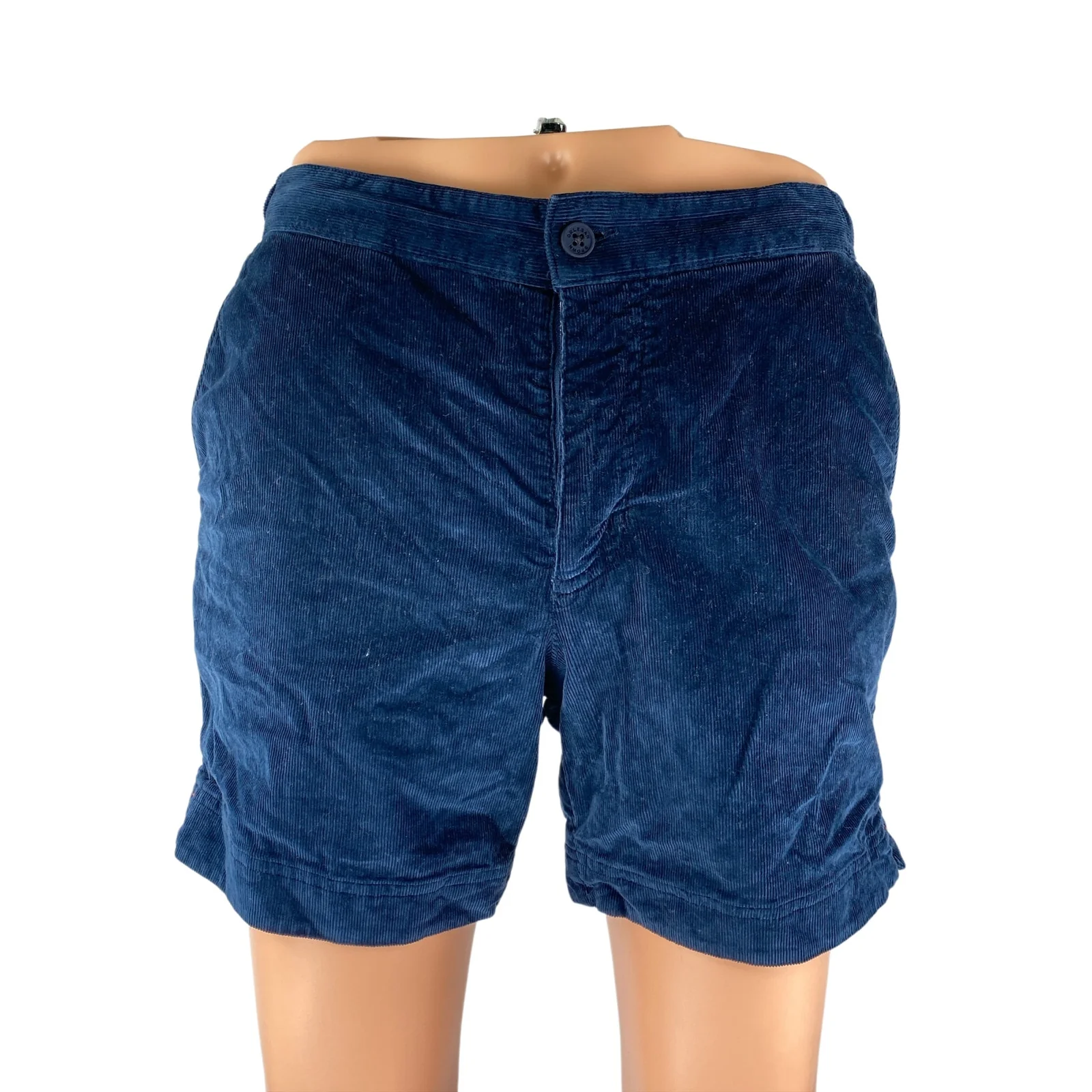 Orlebar Brown Men's Blue Corduroy Mid Rise Cuffed Hem Casual Chino Shorts Sz 30
