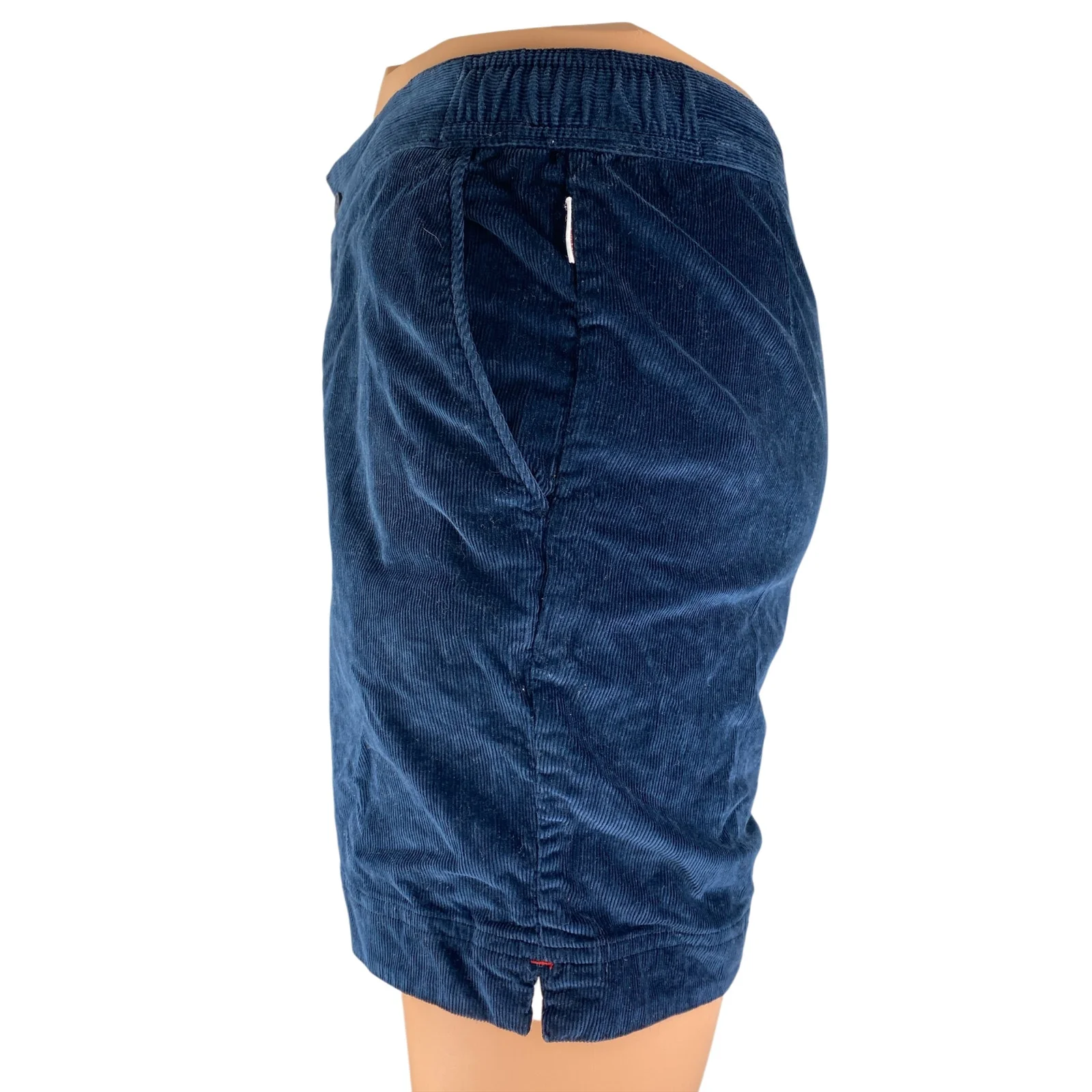 Orlebar Brown Men's Blue Corduroy Mid Rise Cuffed Hem Casual Chino Shorts Sz 30 - Image 3