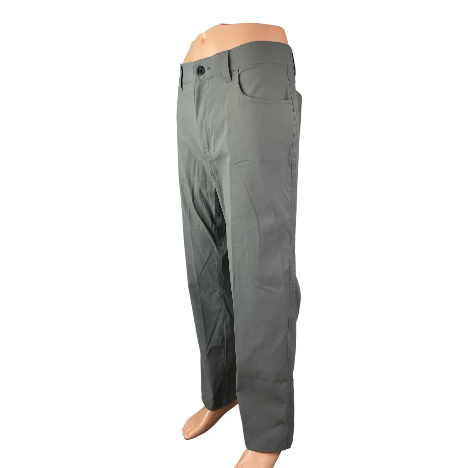 Orvis Men's Gray High Rise Chino Slacks Straight Trousers Dress Pants Size 36x30 - Image 3