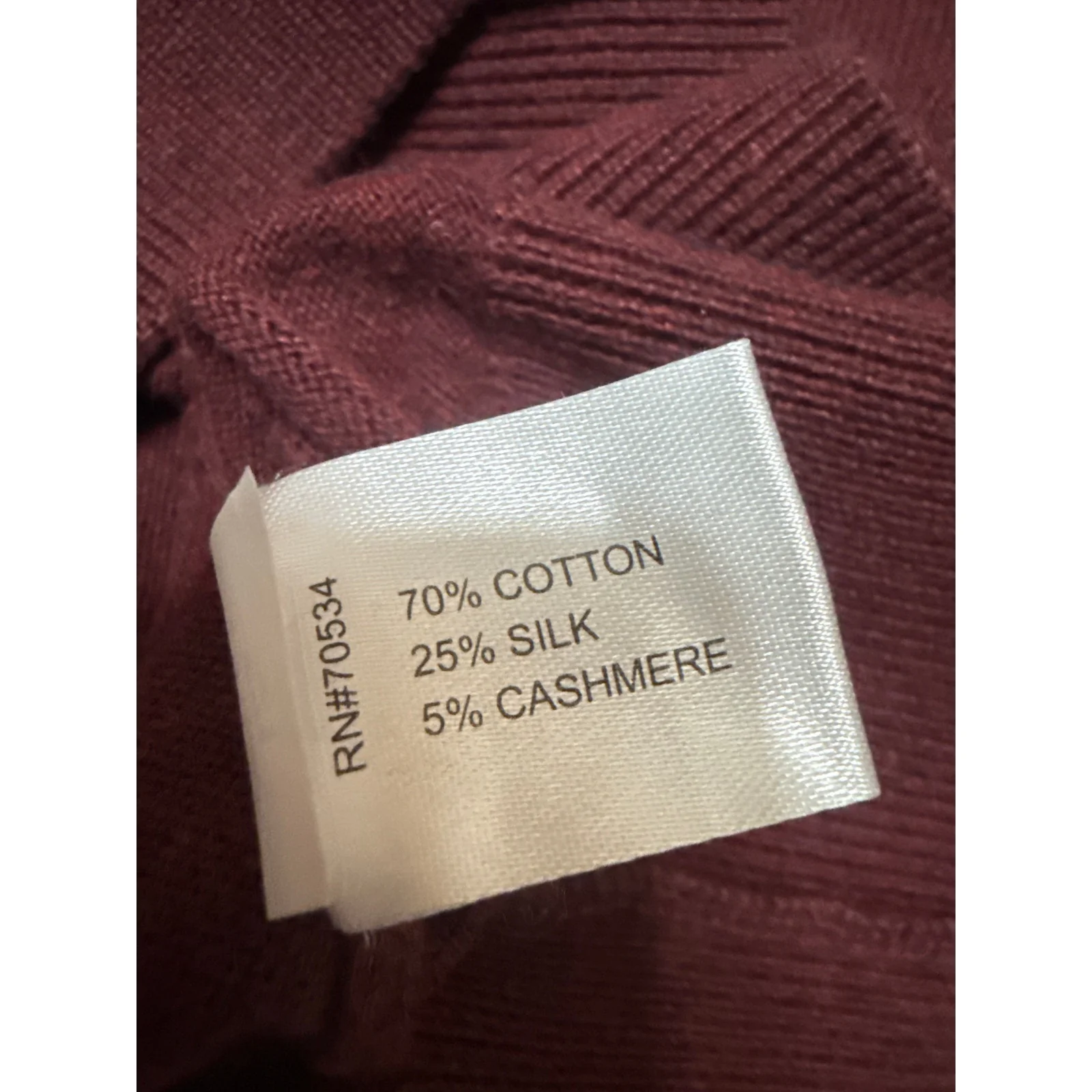 Orvis Men's Red Silk Cashmere Turtleneck Long Sleeve Knit Sweater Top Size M - Image 5