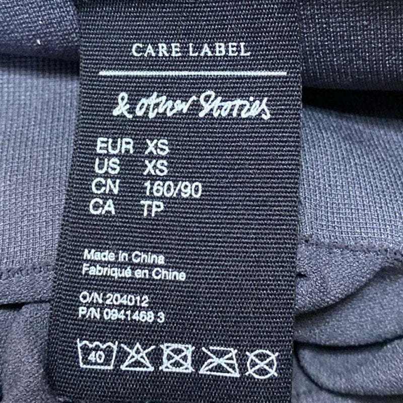 & Other Stories Black Mid Rise Skinny Activewear Workout Yoga Leggings Pants XS - Image 4