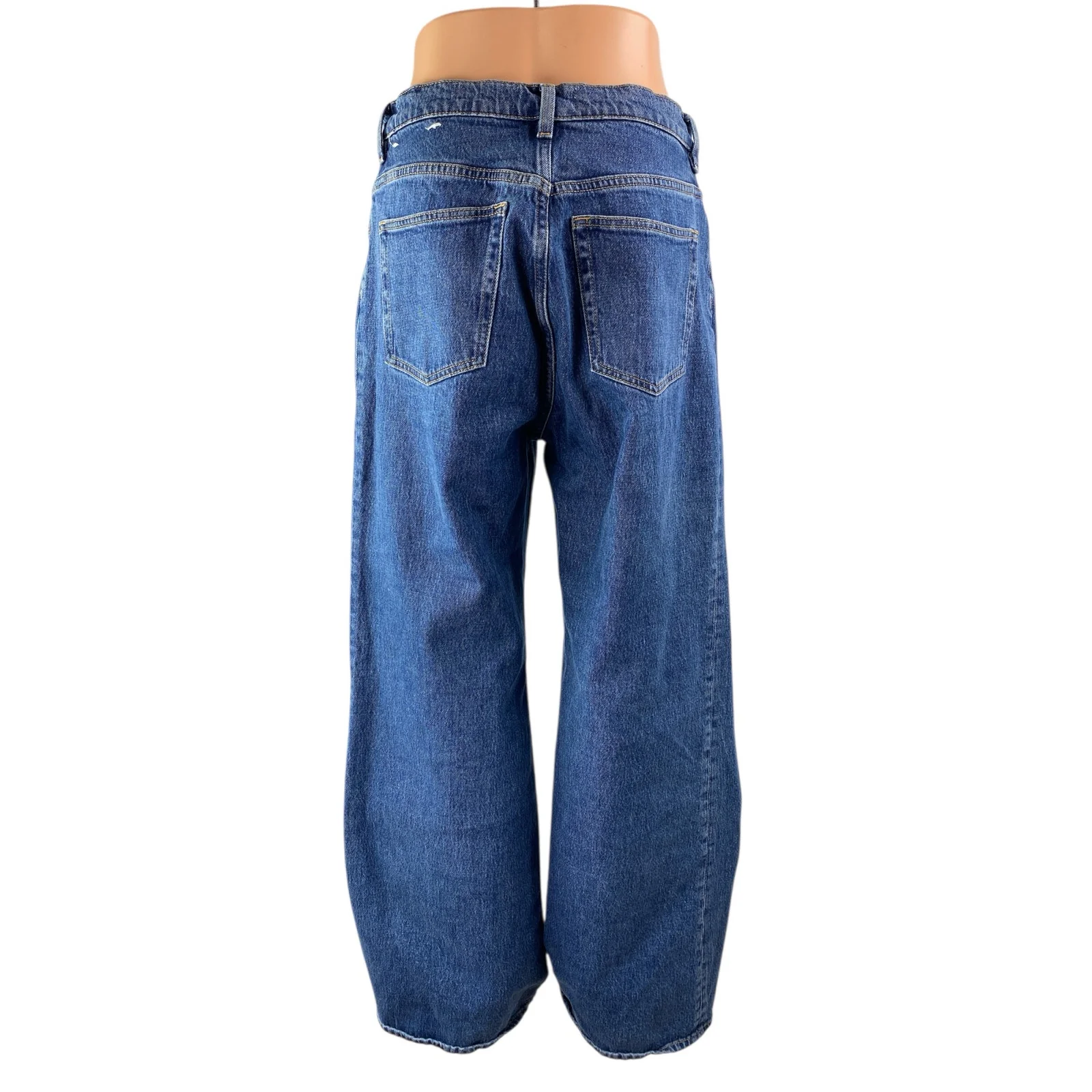 & Other Stories Women's Blue High Waisted Baggy Wide Leg Denim Jeans Pants Sz 30 - Image 2