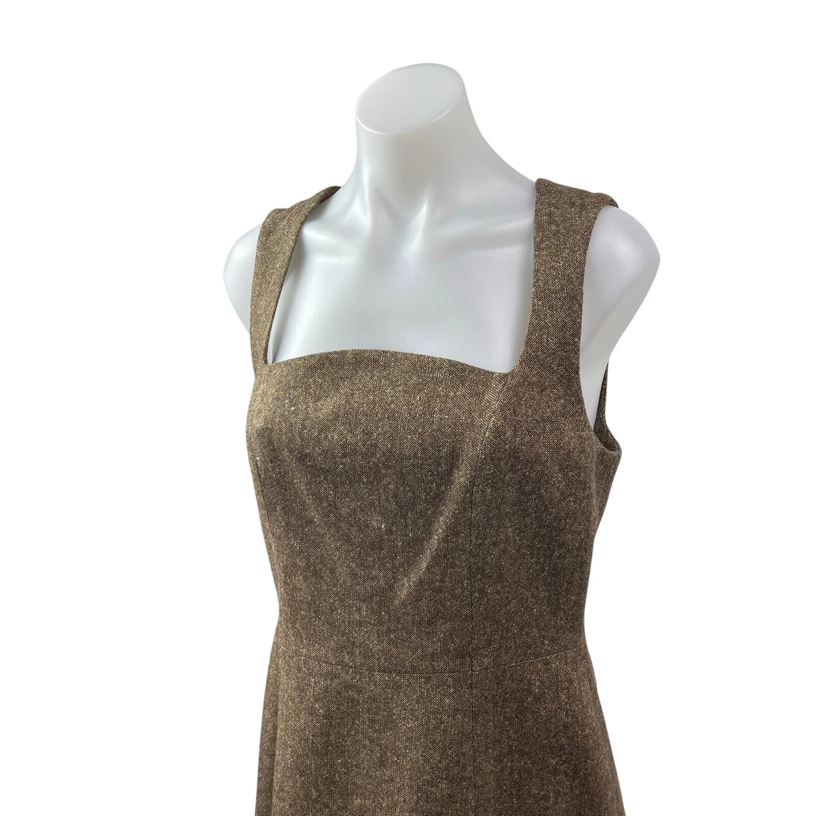 & Other Stories Women's Olive Green Sleeveless Square Neck A Line Mini Dress 6 - Image 2