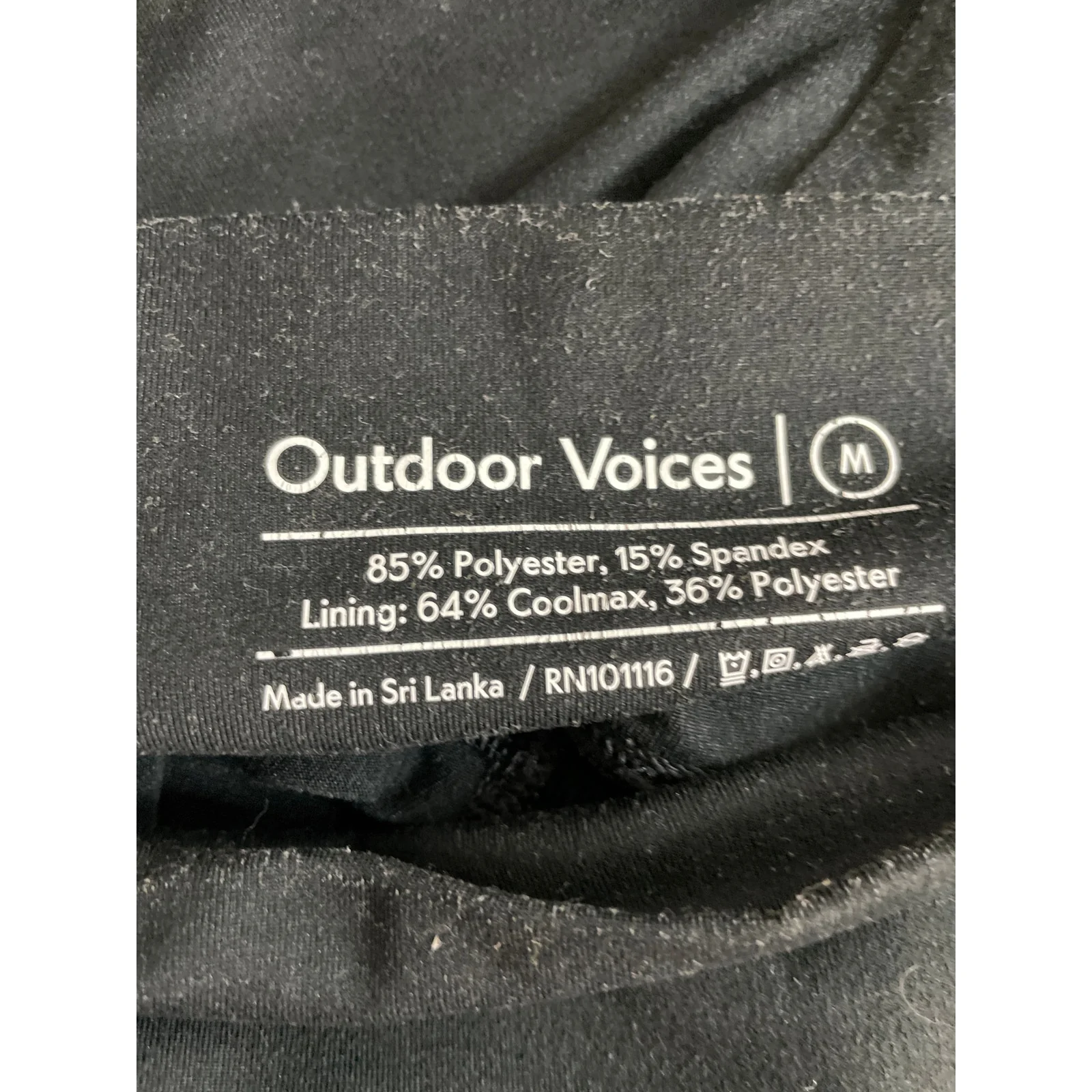 Outdoor Voices Black High Rise Skinny Yoga Athletic Activewear Leggings Pants M - Image 6