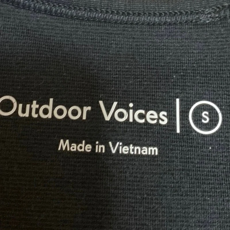 Outdoor Voices Black Sleeveless Racerback Activewear Sports Bra Crop Tank Top S - Image 3