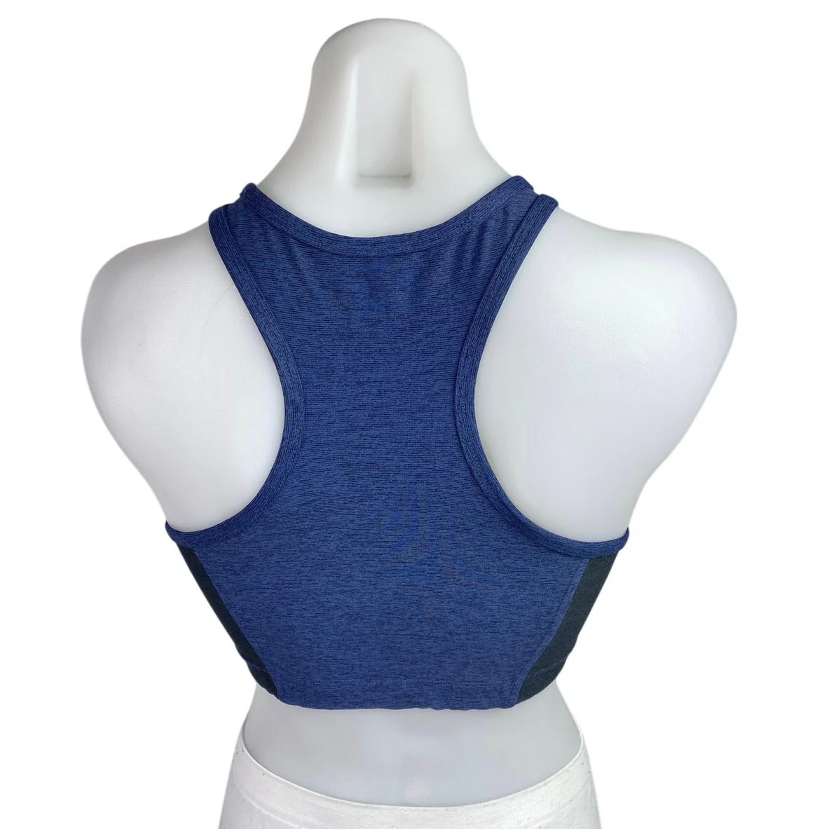 Outdoor Voices Blue Black Sleeveless Racerback Colorblock Athletic Crop Top Sz S - Image 2