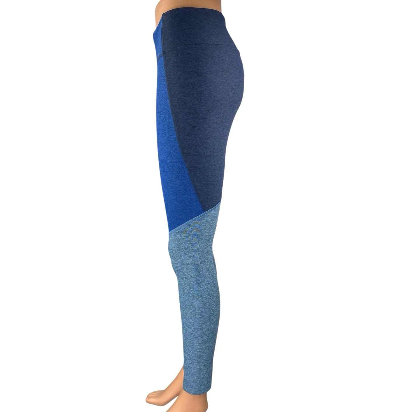 Outdoor Voices Blue Colorblock Skinny Leg Activewear Fitness Leggings Pants Sz S - Image 2