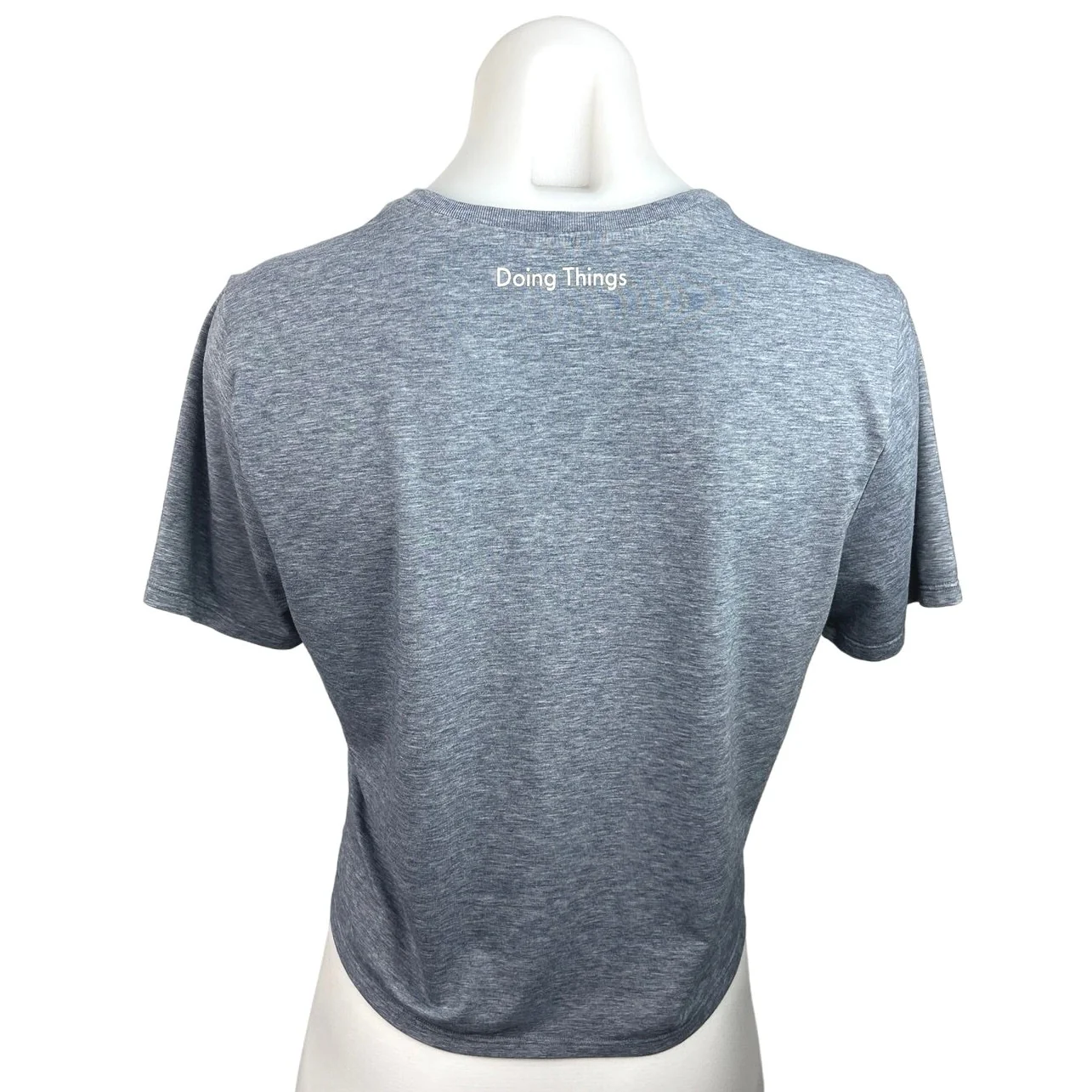 Outdoor Voices Blue Heather Crew Neck Short Sleeve Workout T Shirt Tee Top Sz S - Image 2