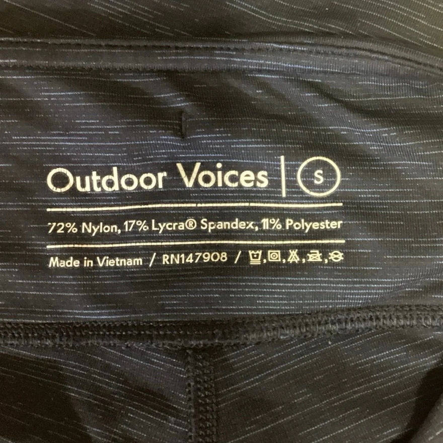 Outdoor Voices Blue Mid Rise Activewear Yoga Fitness Cropped Leggings Pants Sz S - Image 4