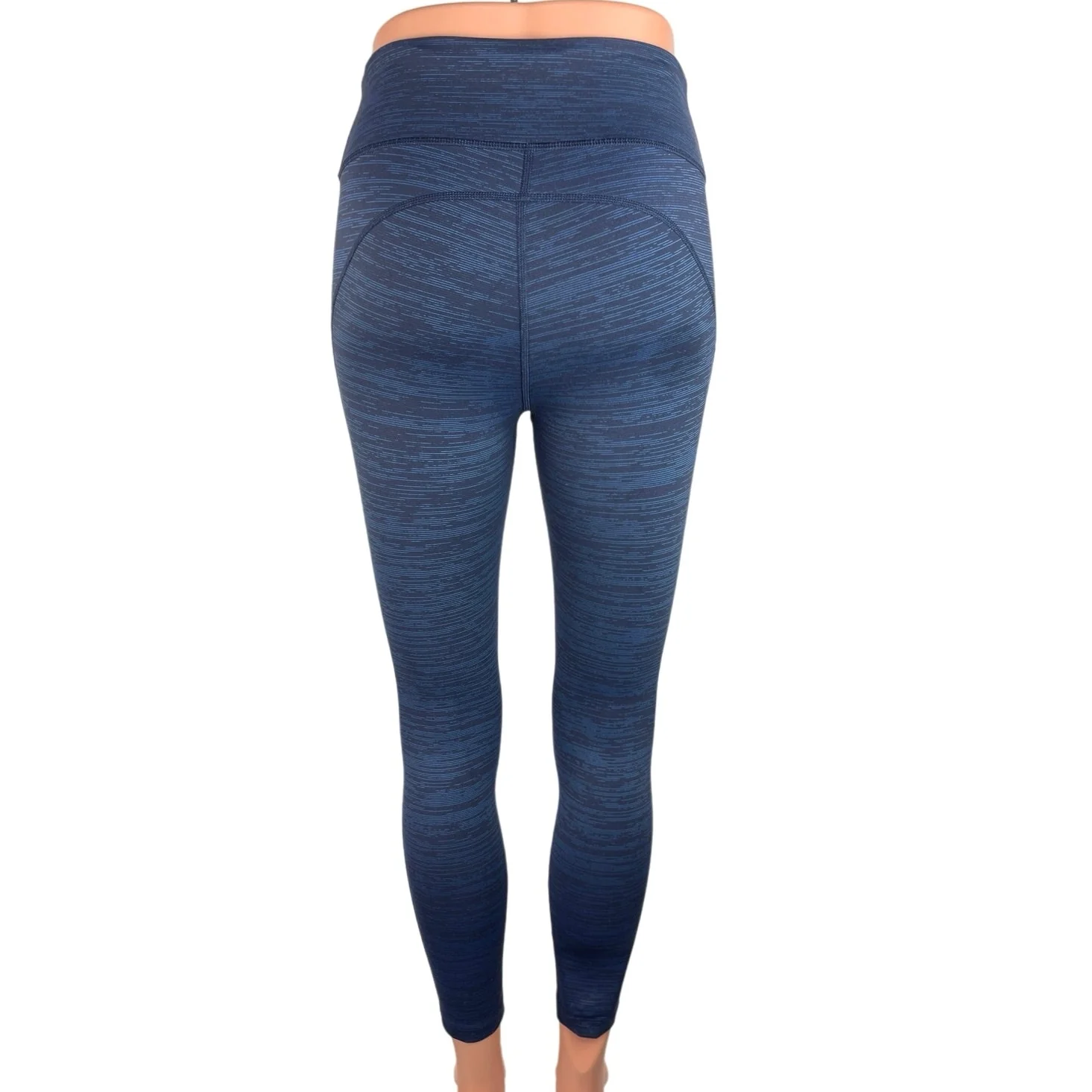 Outdoor Voices Blue Mid Rise Space Dye Pull On Cropped Athletic Leggings Size XS - Image 3