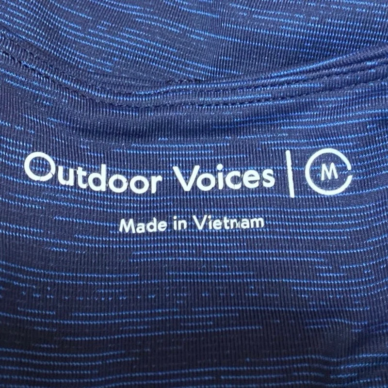 Outdoor Voices Blue Sleeveless Racerback Yoga Workout Athletic Tank Crop Top M - Image 3