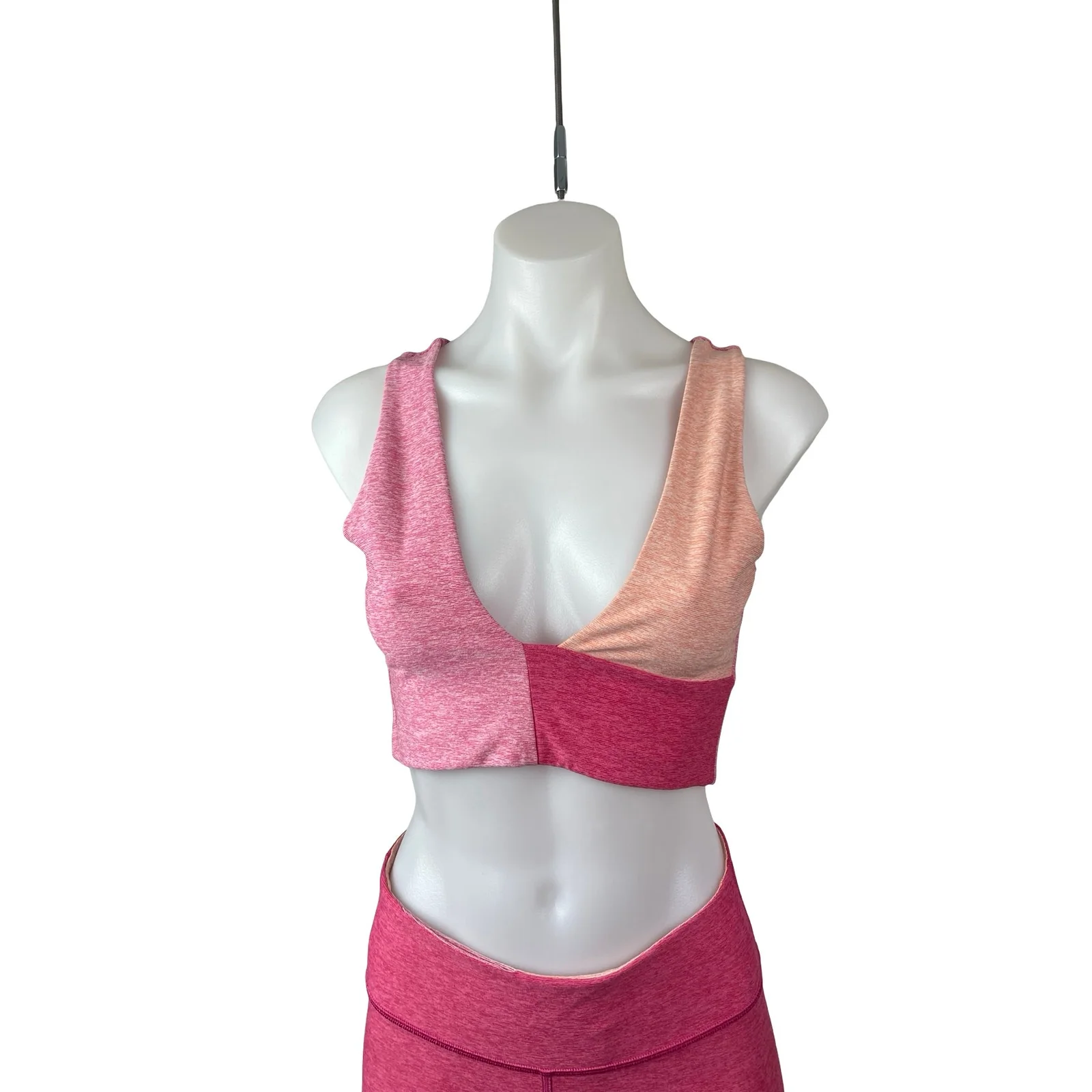Outdoor Voices Color Block Venus Top Leggings Yoga Gym Athletic Activewear Set S - Image 2