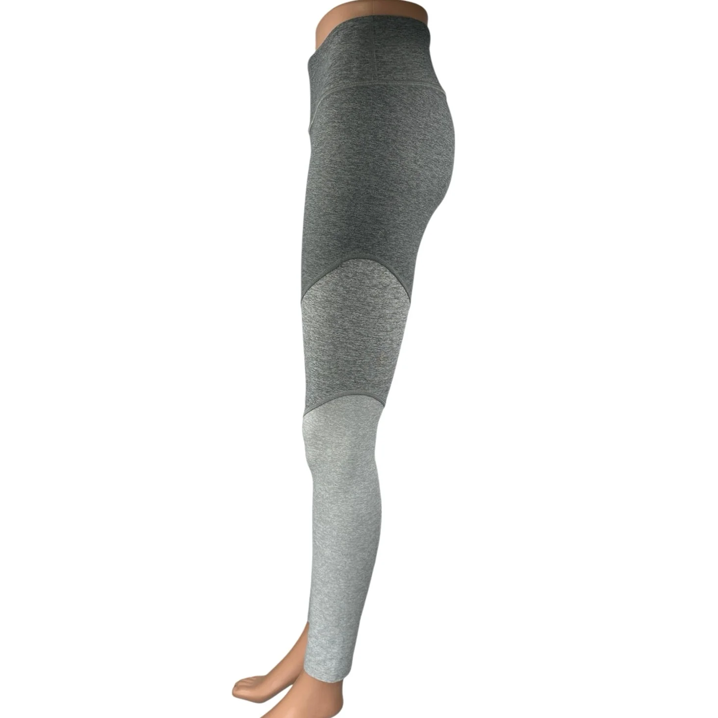 Outdoor Voices Gray Colorblock Skinny Mid Rise Athletic Workout Leggings Pants S - Image 2