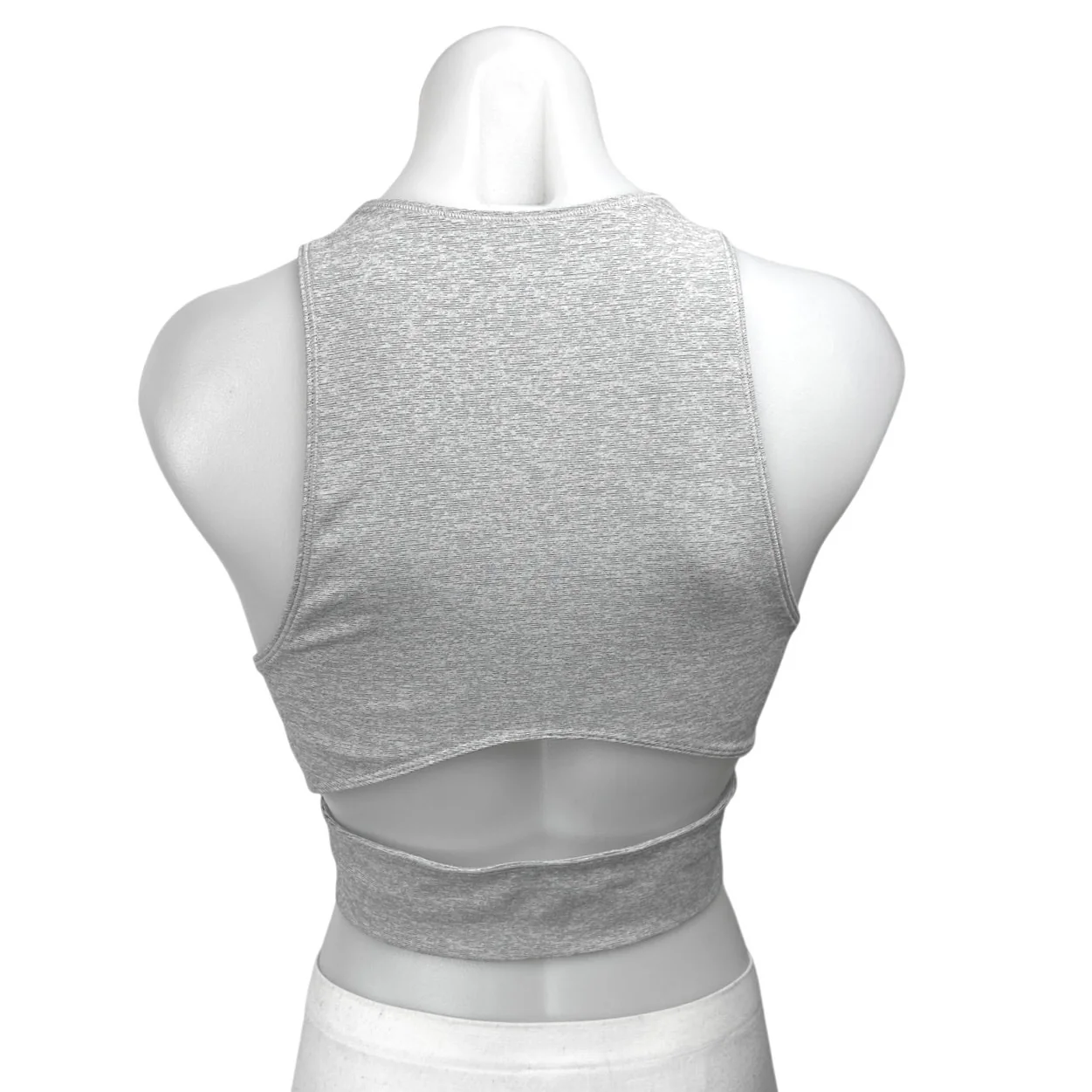 Outdoor Voices Heather Gray Sleeveless Athletic Yoga Sports Bra Crop Tank Top M - Image 2