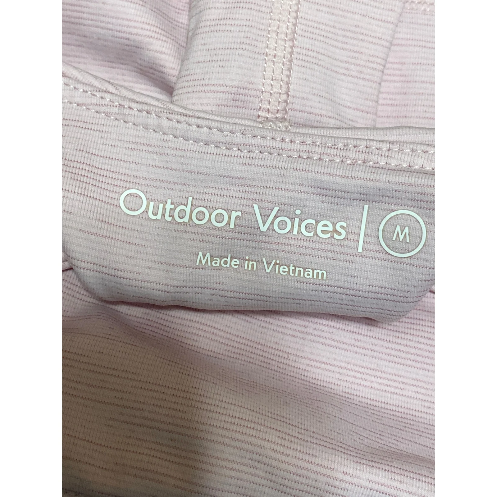 Outdoor Voices Pink Sleeveless Racerback Activewear Sports Bra Crop Tank Top M - Image 3