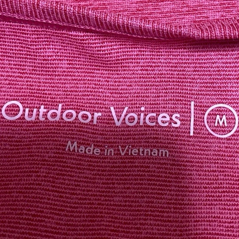 Outdoor Voices Pink Sleeveless Racerback Yoga Athletic Sports Bra Crop Top M - Image 3