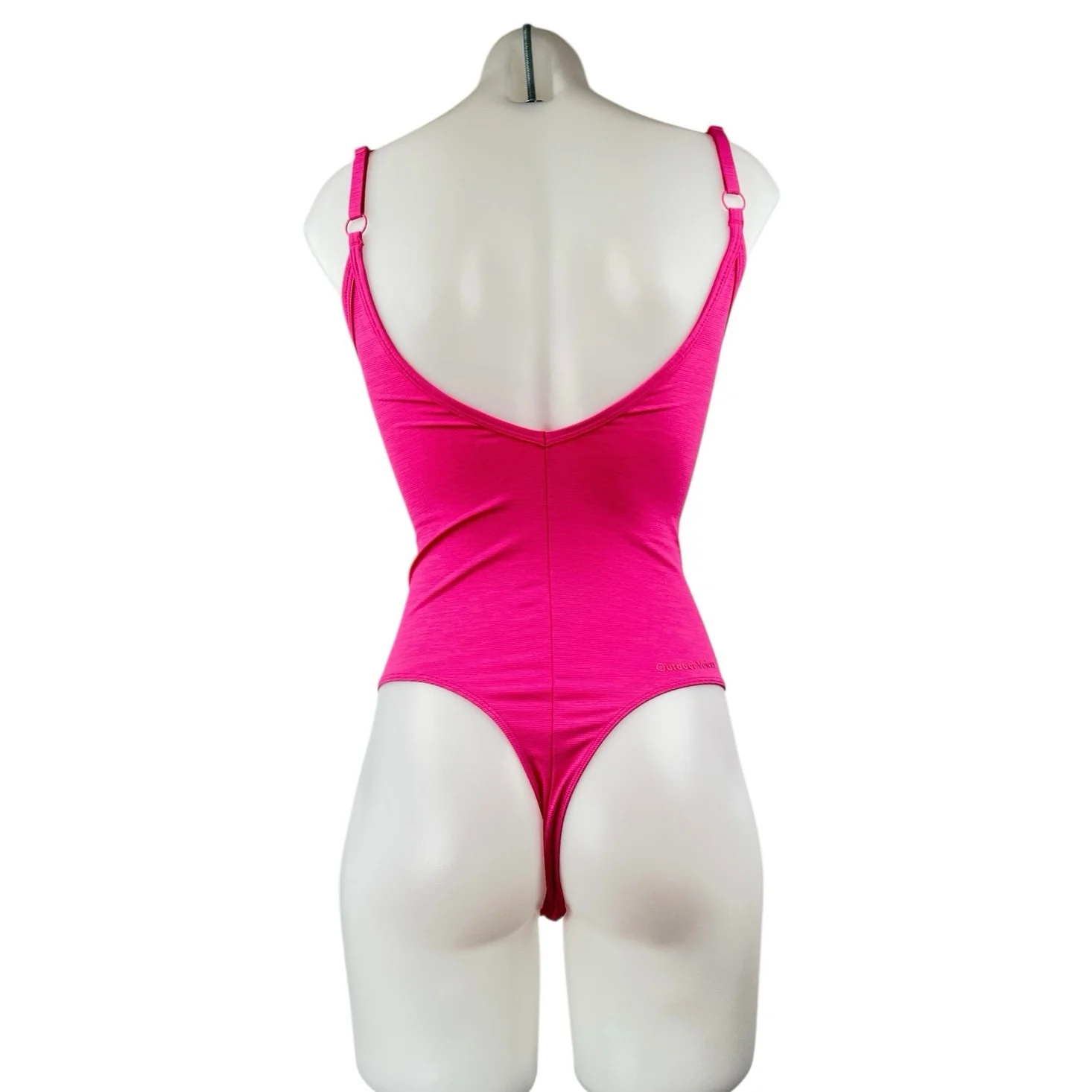 Outdoor Voices Pink Sleeveless Scoop Back Thong One Piece Swimsuit Swimwear XS - Image 2