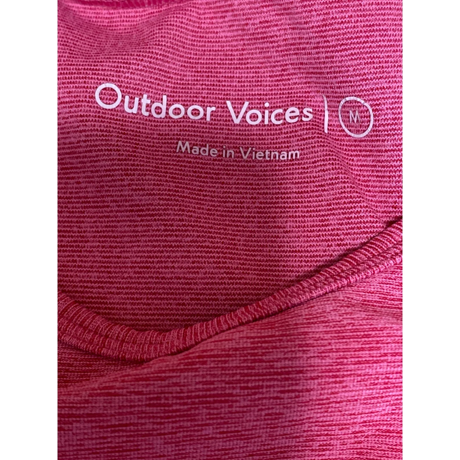 Outdoor Voices Red Sleeveless Racerback Yoga Athletic Sports Bra Crop Top Size M - Image 3