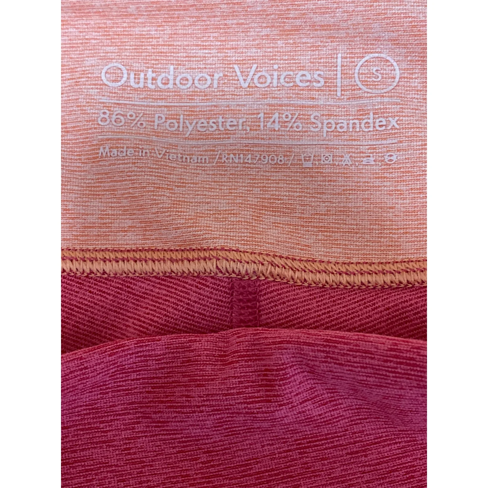 Outdoor Voices Springs Color Block Skinny Athletic Activewear Leggings Pants S - Image 5