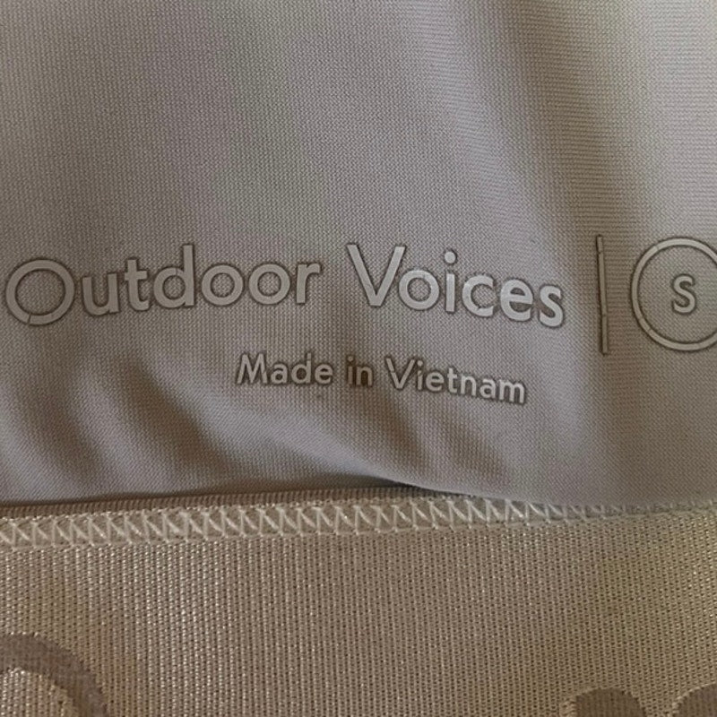 Outdoor Voices White Scoop Neck Racerback Cutout Yoga Athletic Sports Bra Size S - Image 3
