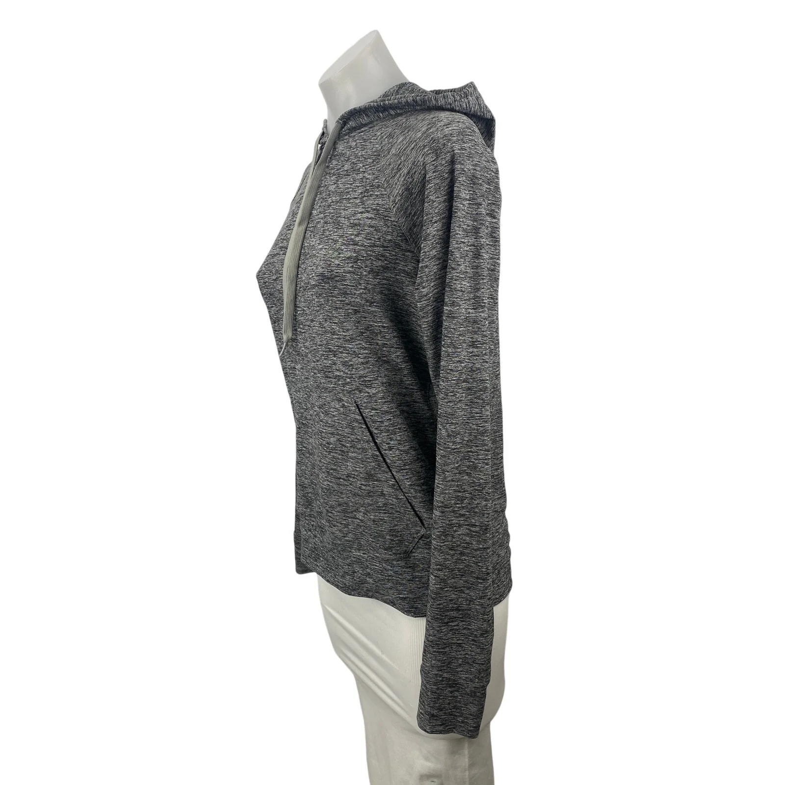 Outdoor Voices Women's Black Heather Hoodie Hooded Long Sleeve Athletic Top Sz M - Image 3