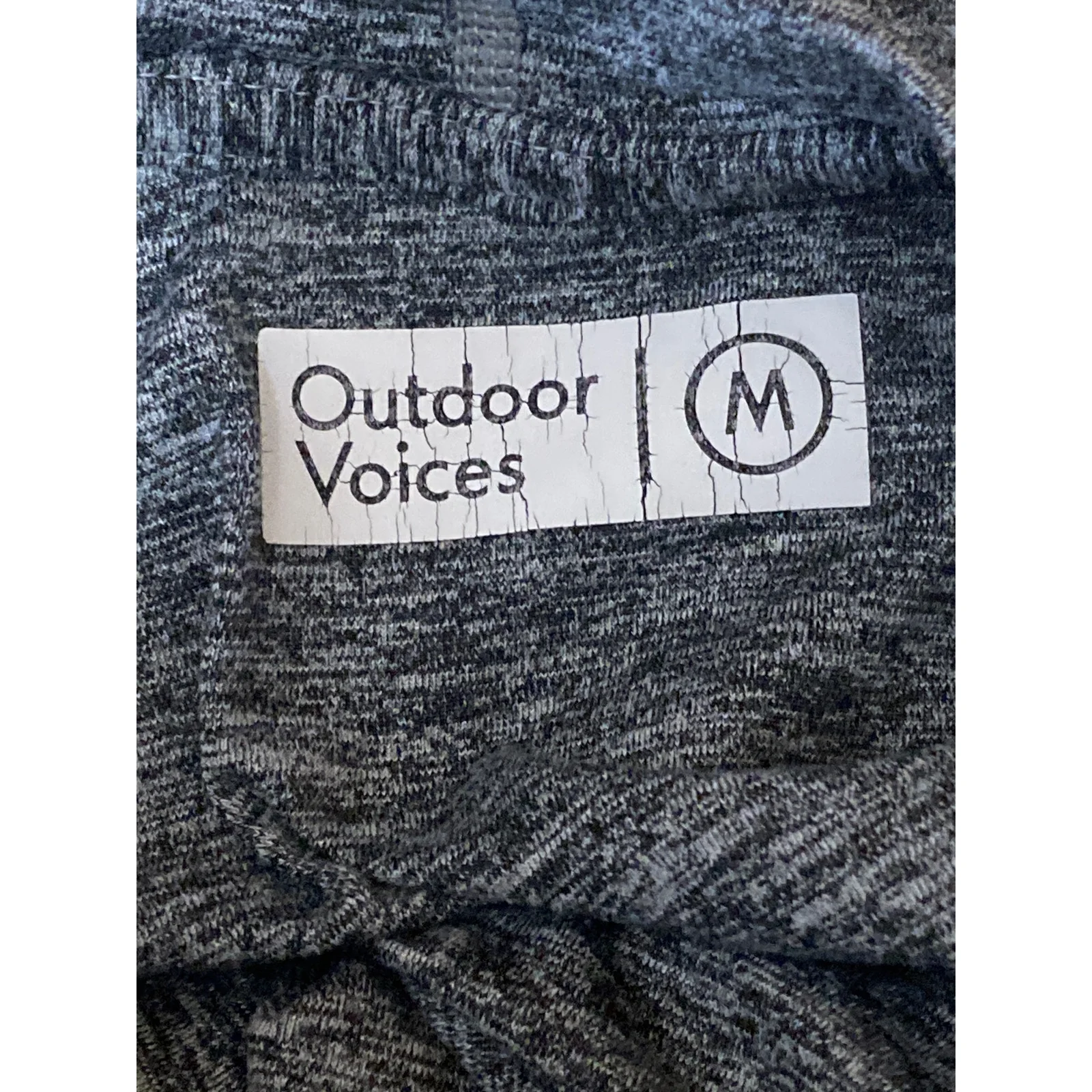 Outdoor Voices Women's Black Heather Hoodie Hooded Long Sleeve Athletic Top Sz M - Image 5