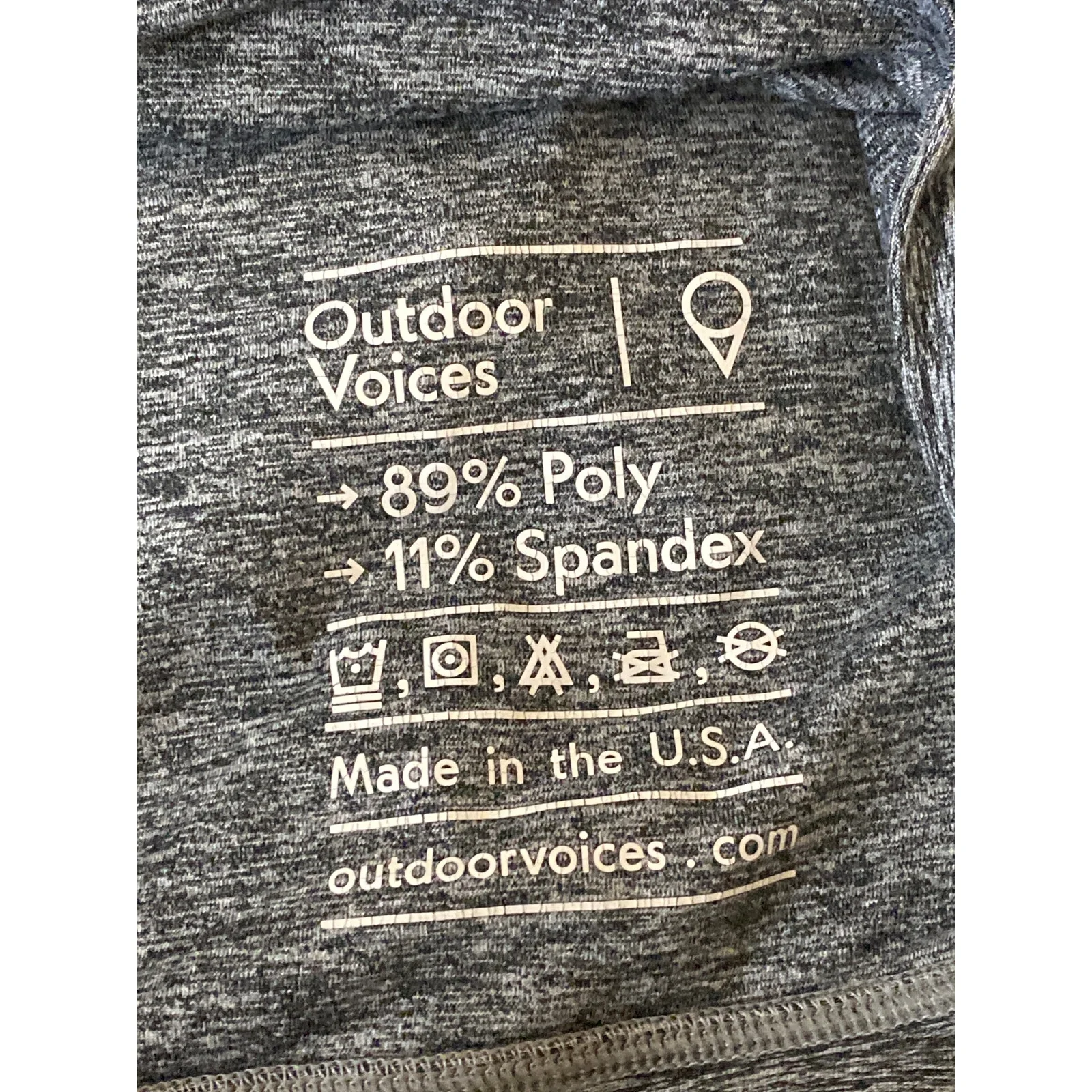 Outdoor Voices Women's Black Heather Hoodie Hooded Long Sleeve Athletic Top Sz M - Image 6