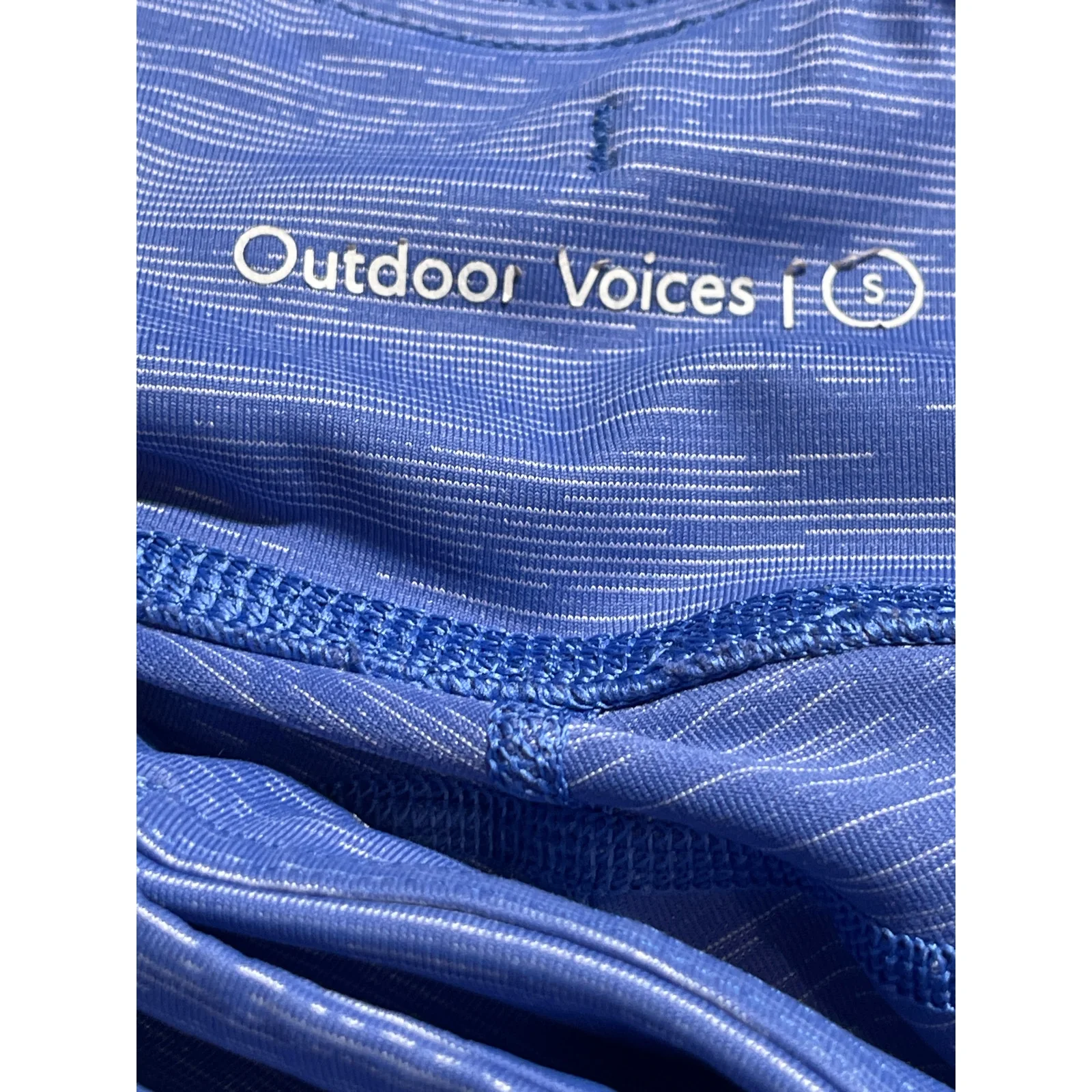 Outdoor Voices Womens Blue Mid Rise Activewear Sports Leggings Trouser Pants S - Image 3