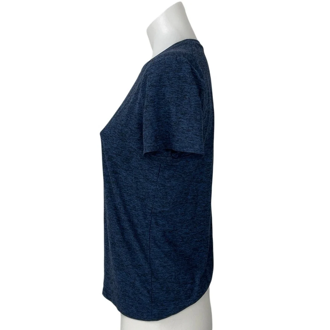 Outdoor Voices Women's Blue Space Dye Short Sleeve Athletic T Shirt Tee Top S - Image 3