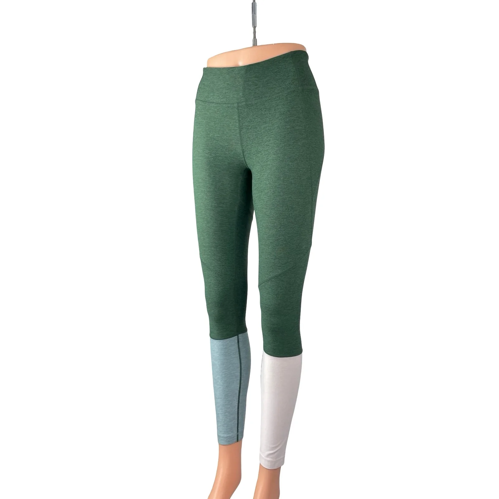 Outdoor Voices Womens Green Tri Tone Colorblock Athletic Leggings Pants Size S/M - Image 2