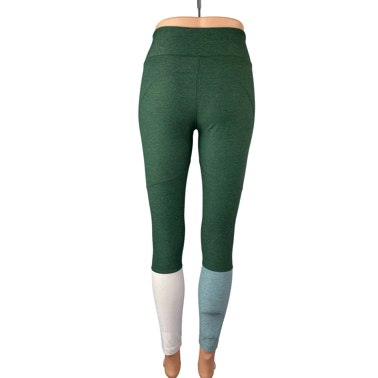 Outdoor Voices Womens Green Tri Tone Colorblock Athletic Leggings Pants Size S/M - Image 3