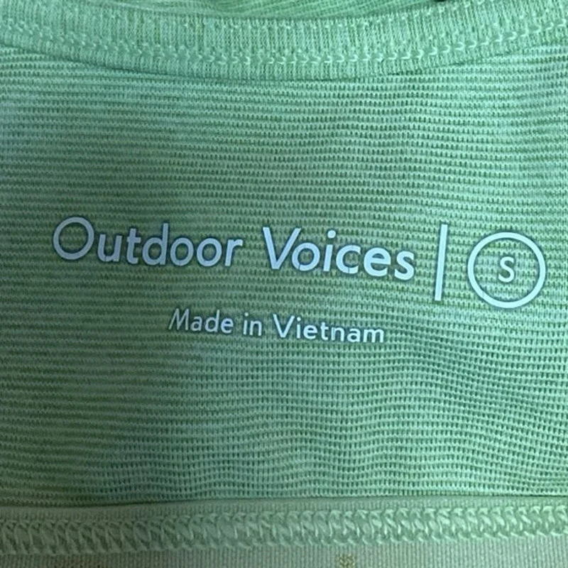 Outdoor Voices Women's Heathered Green Pullover Scoop Neck Athletic Sports Bra S - Image 3
