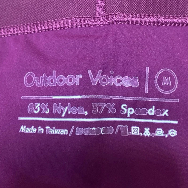 Outdoor Voices Women's Purple Skinny High Waist Fitness Workout Leggings Pants M - Image 4