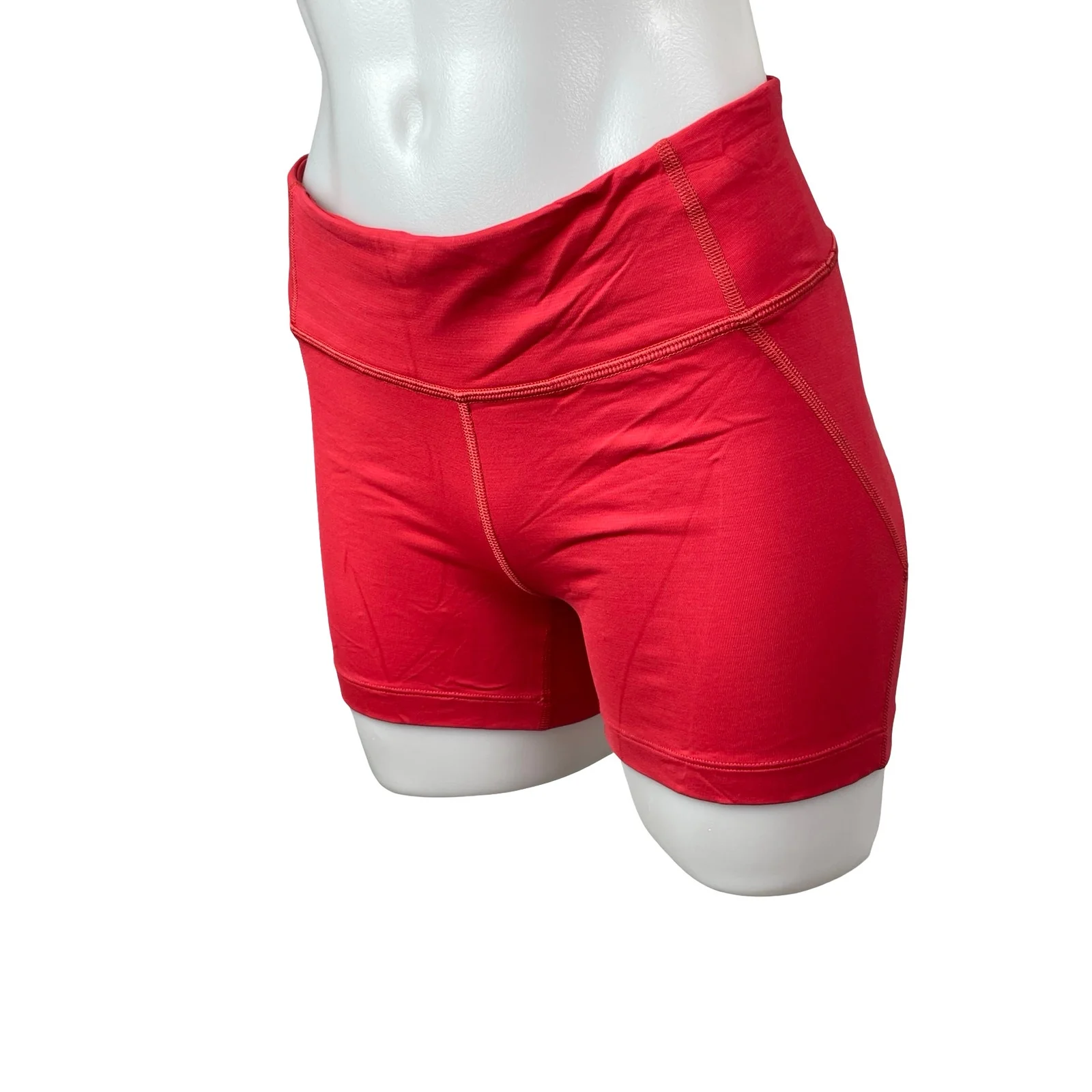 Outdoor Voices Women's Red Mid Rise Yoga Running Athletic Biker Shorts Size S - Image 2