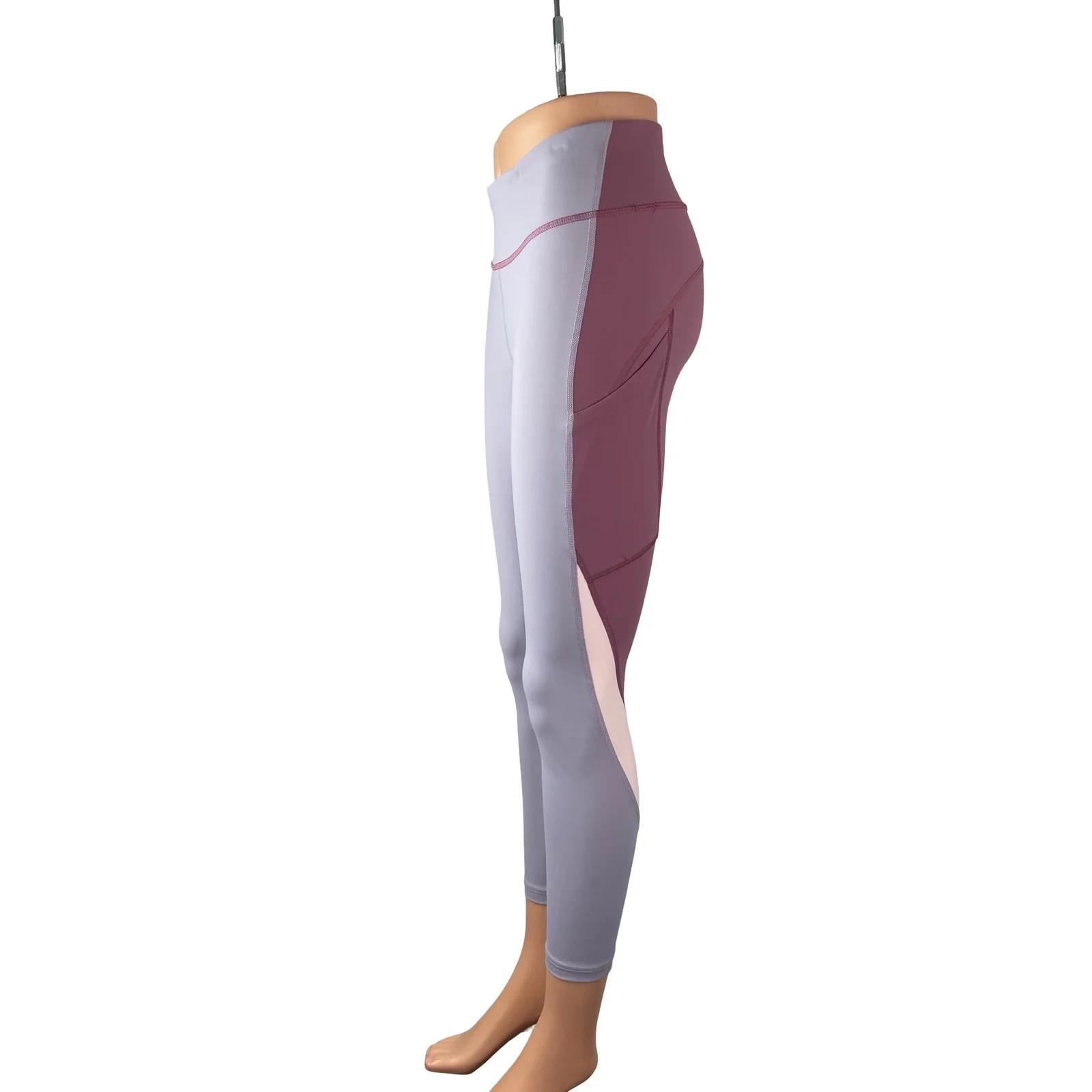 Outdoor Voices Zoom Purple Pink Colorblock Yoga Workout Athletic Leggings Pant M - Image 2