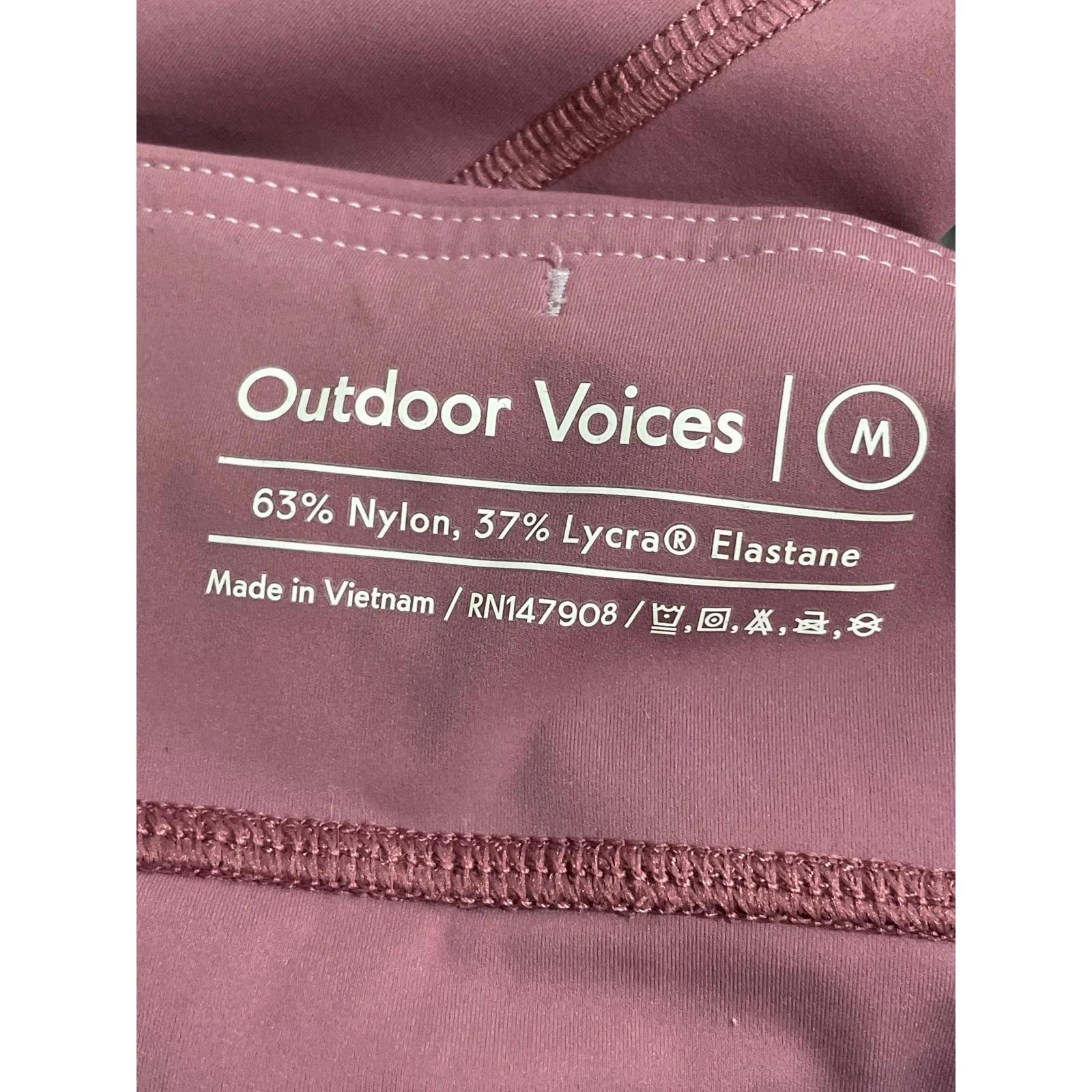 Outdoor Voices Zoom Purple Pink Colorblock Yoga Workout Athletic Leggings Pant M - Image 5