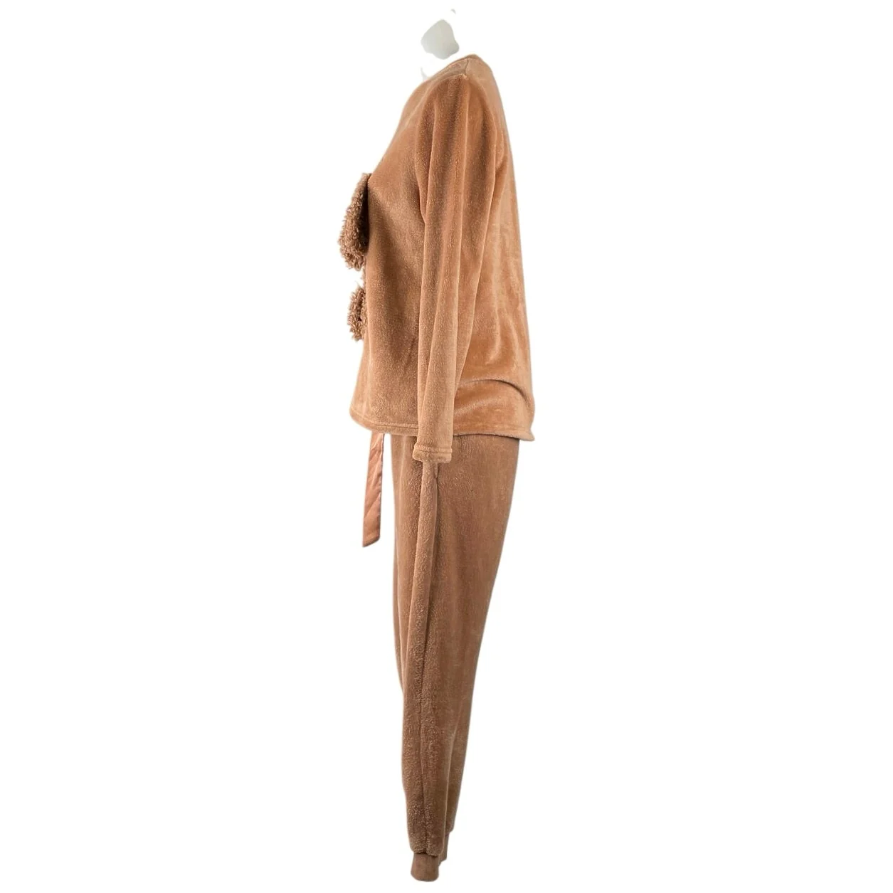 Oysho Plush Wellsoft Fleece Puppy Sweatshirt Jogger Pants Pajama Sleepwear Set S - Image 3