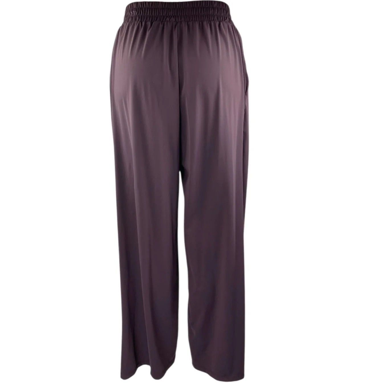 Oysho Women's Purple Straight Wide Leg Elastic Waist Pull On Trousers Pants XS - Image 3