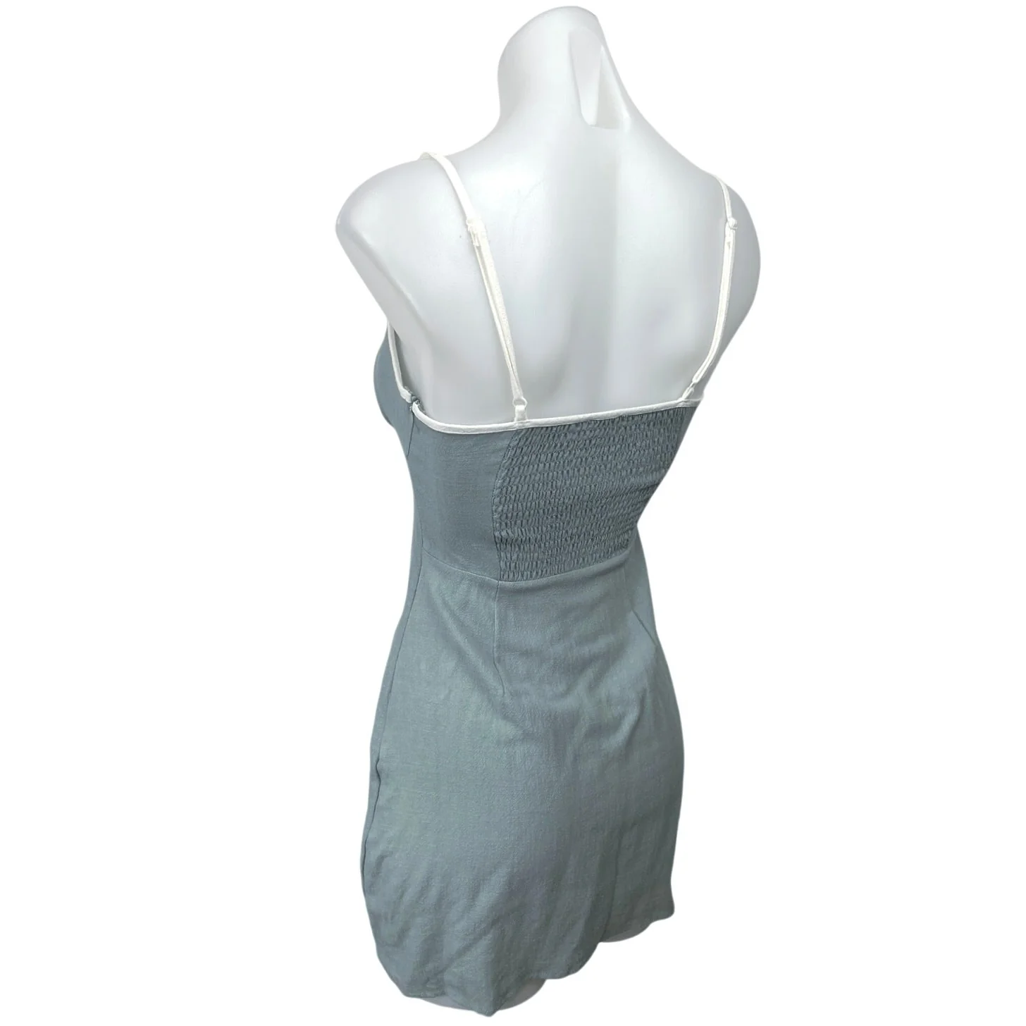 Pacsun L.A. Hearts Blue Linen Sleeveless Camisole Mini Bodycon Tank Dress Sz XS - Image 2