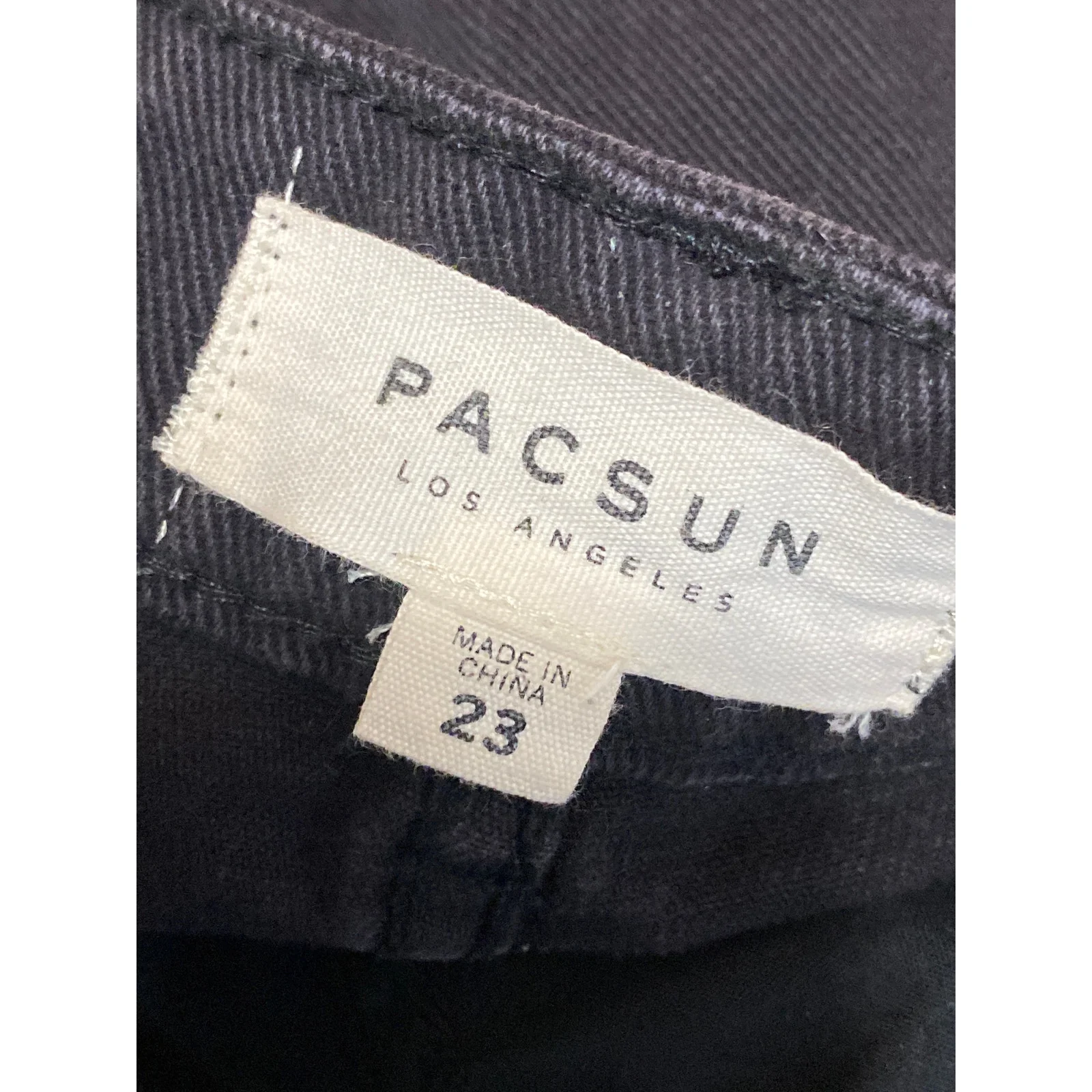 Pacsun Women's Black High Rise Full Zip Mini Flare A-Line Denim Jeans Skirt 23 - Image 5