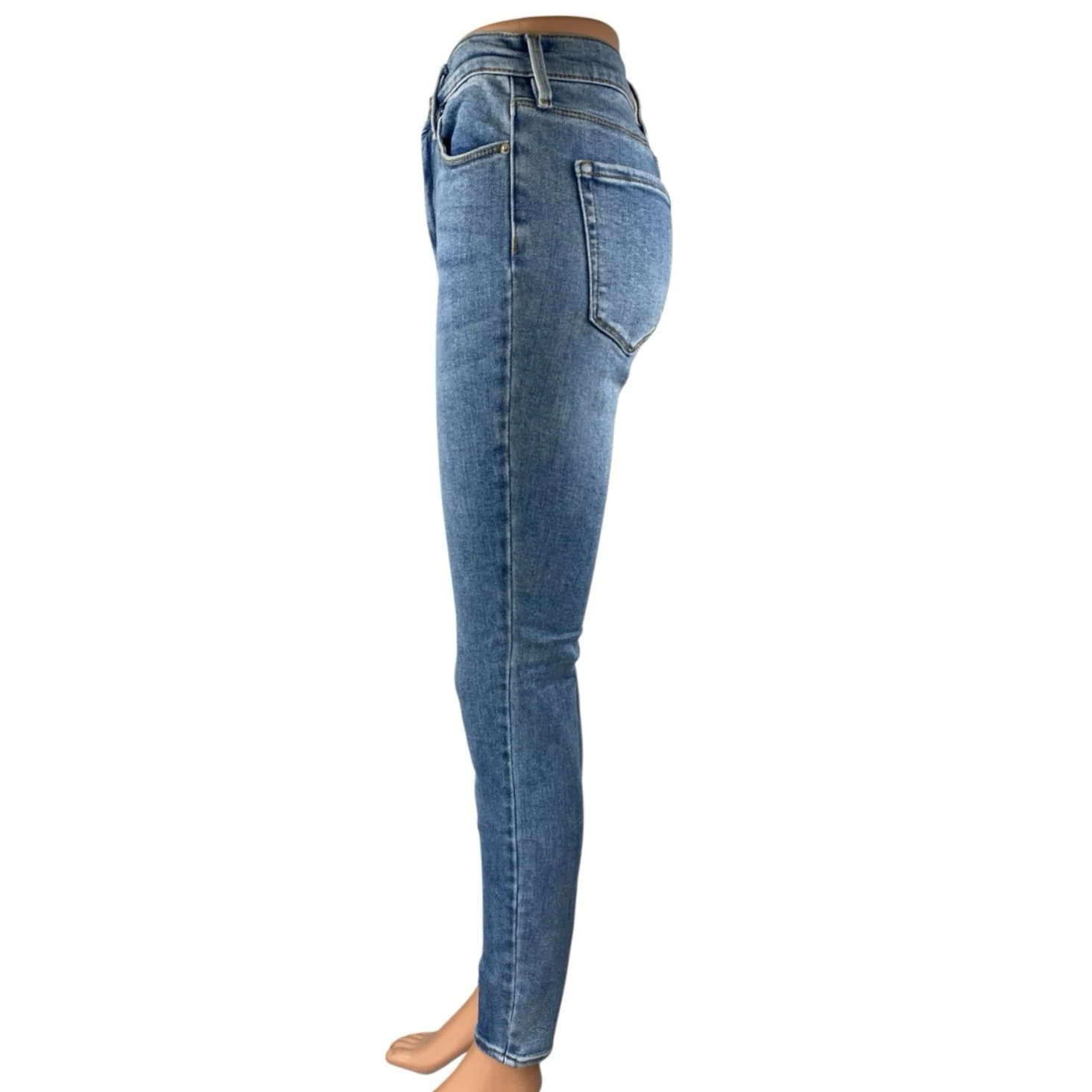 Pacsun Women's Blue High Waisted Medium Wash Casual Skinny Denim Jeans Size 26 - Image 2
