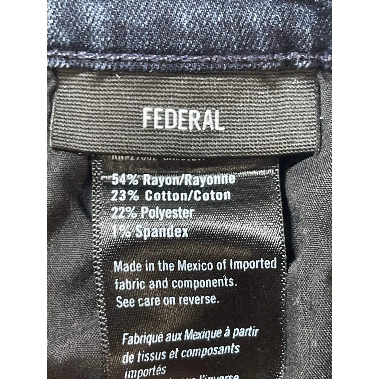 Paige Federal Men's Blue Dark Wash  High Rise Skinny Denim Jeans Pants Size 33 - Image 3