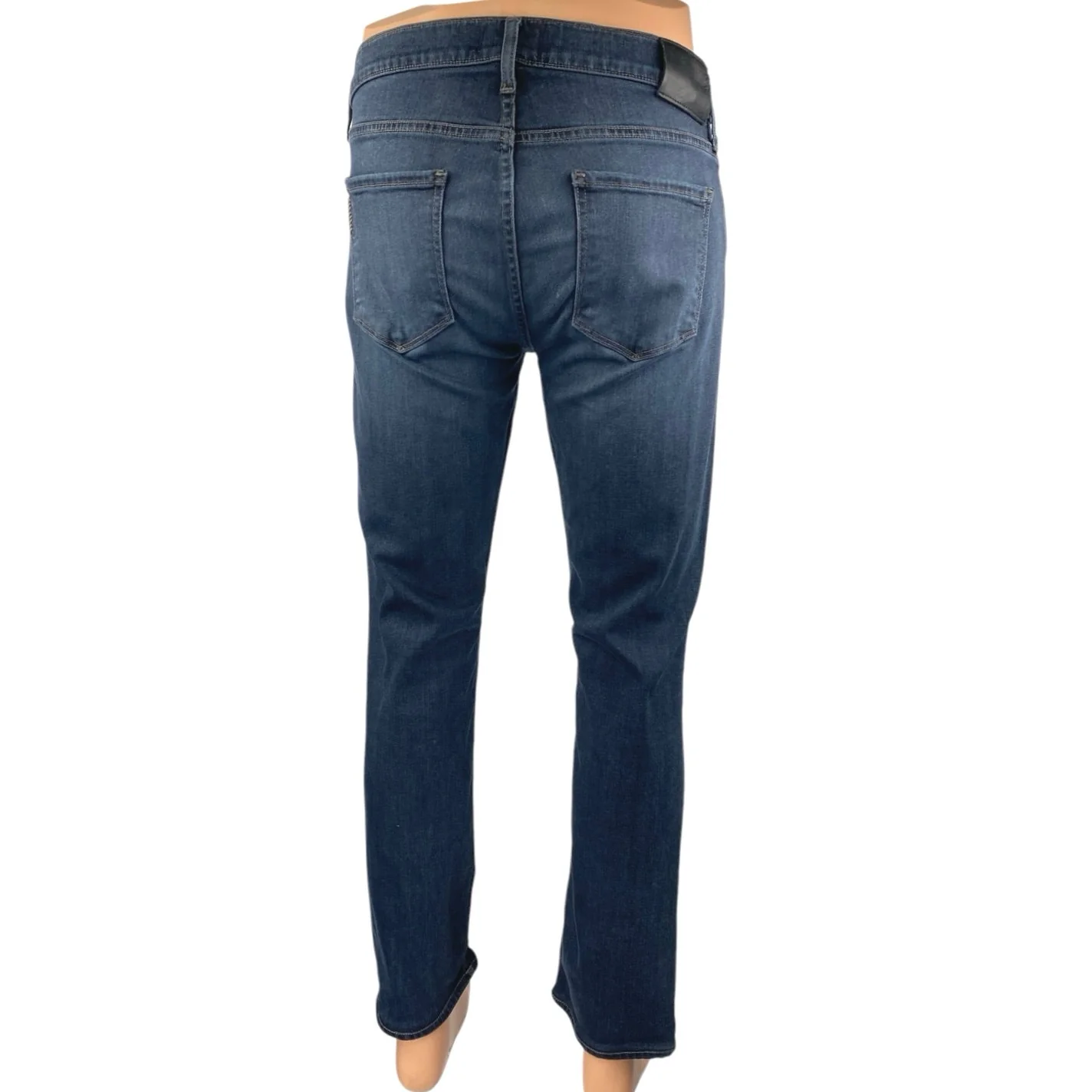 Paige Federal Men's Blue Mid Rise Skinny Straight Slim Fit Denim Jeans Pants 30 - Image 3