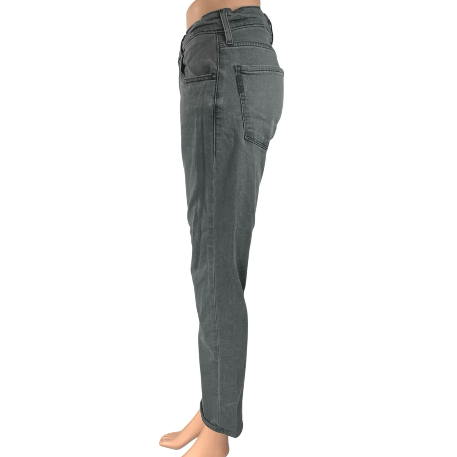Paige Federal Women's Black Washed Mid Rise Flare Bootcut Denim Jeans Size 30 - Image 2
