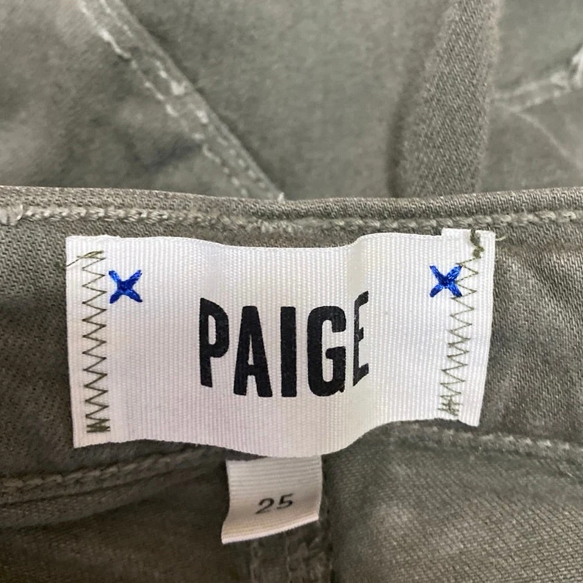 Paige Hoxton Ankle Women's Gray Mid Rise Casual Skinny Denim Jeans Size 25 - Image 4