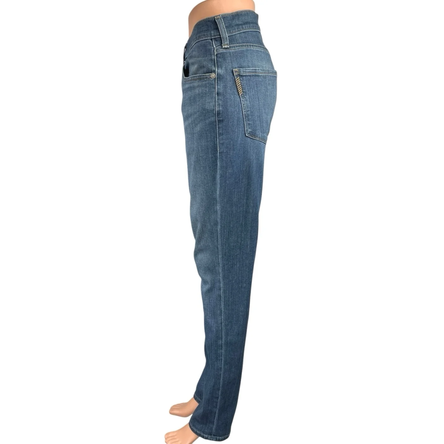 Paige Lennox Men's Blue Mid Rise Medium Wash Slim Straight Denim Jeans Size 31 - Image 2