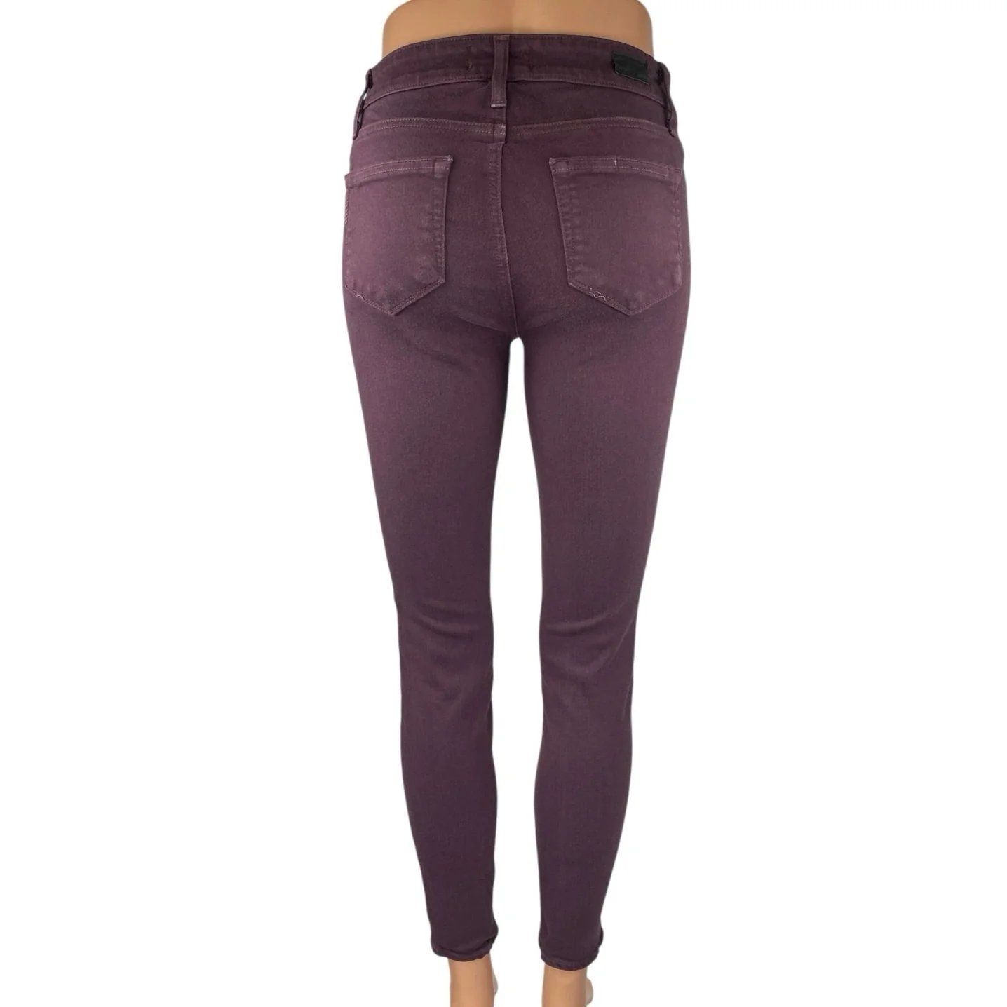 Paige Verdugo Ankle Women's Purple Low Rise Skinny Trousers Denim Jeans Size 25 - Image 3