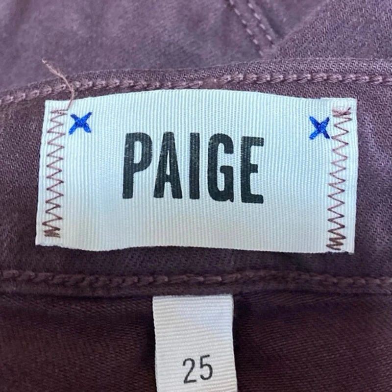 Paige Verdugo Ankle Women's Purple Low Rise Skinny Trousers Denim Jeans Size 25 - Image 4