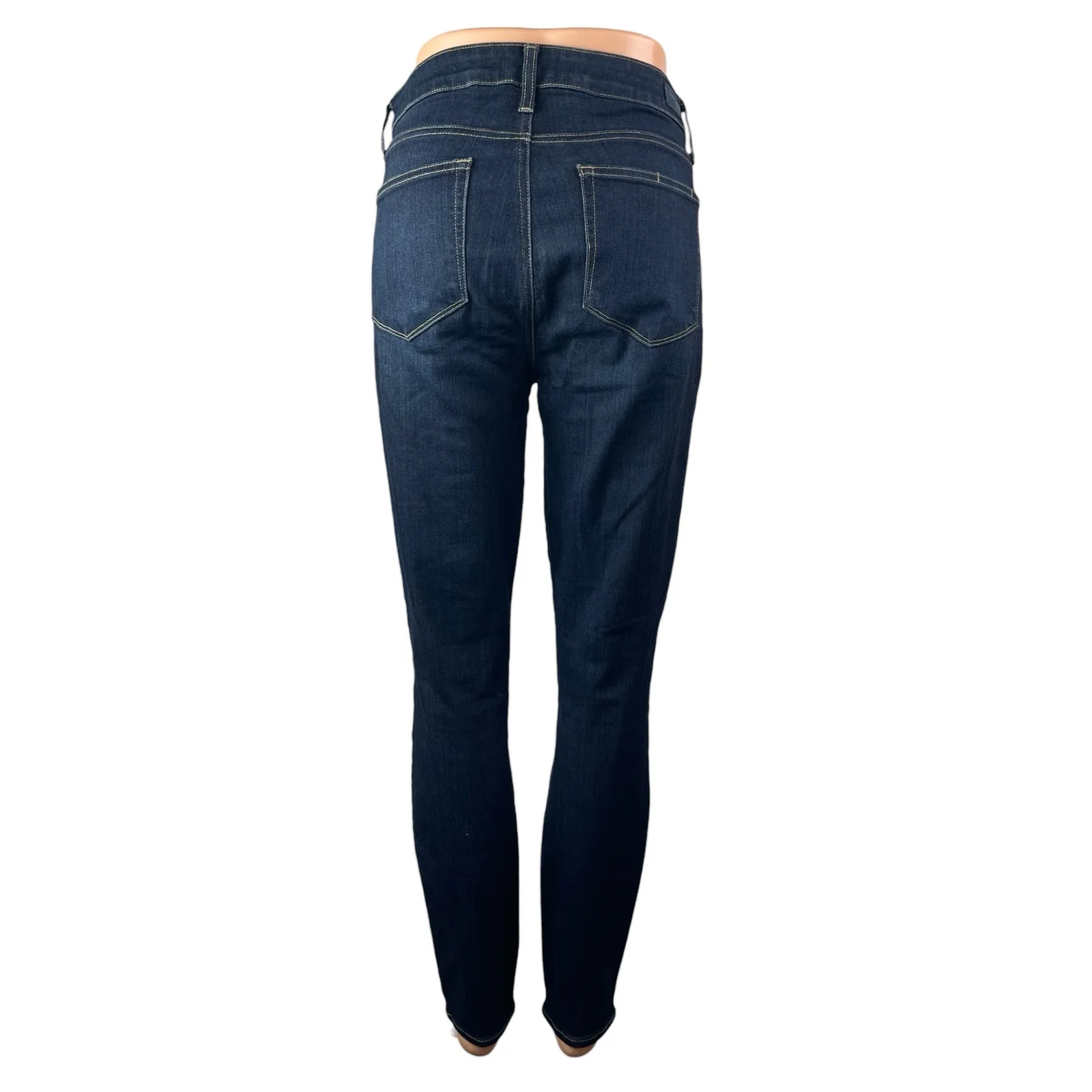 Paige Women's Blue Dark Wash High waisted Slim Fit Skinny Denim Jeans Pants 30 - Image 3