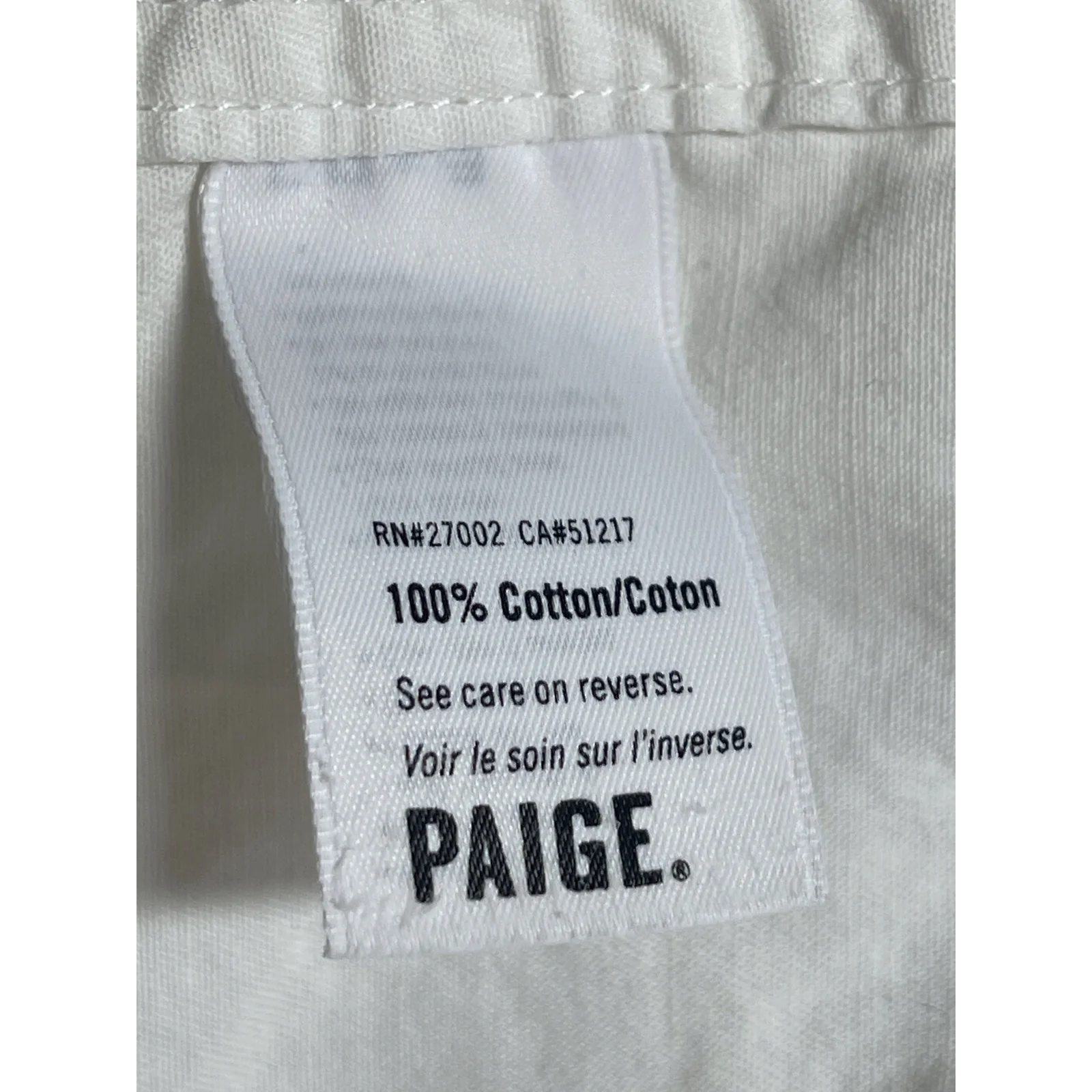 Paige Women's White Short Sleeve Button Up Tie Waist Shirt Mini Dress Size M - Image 5